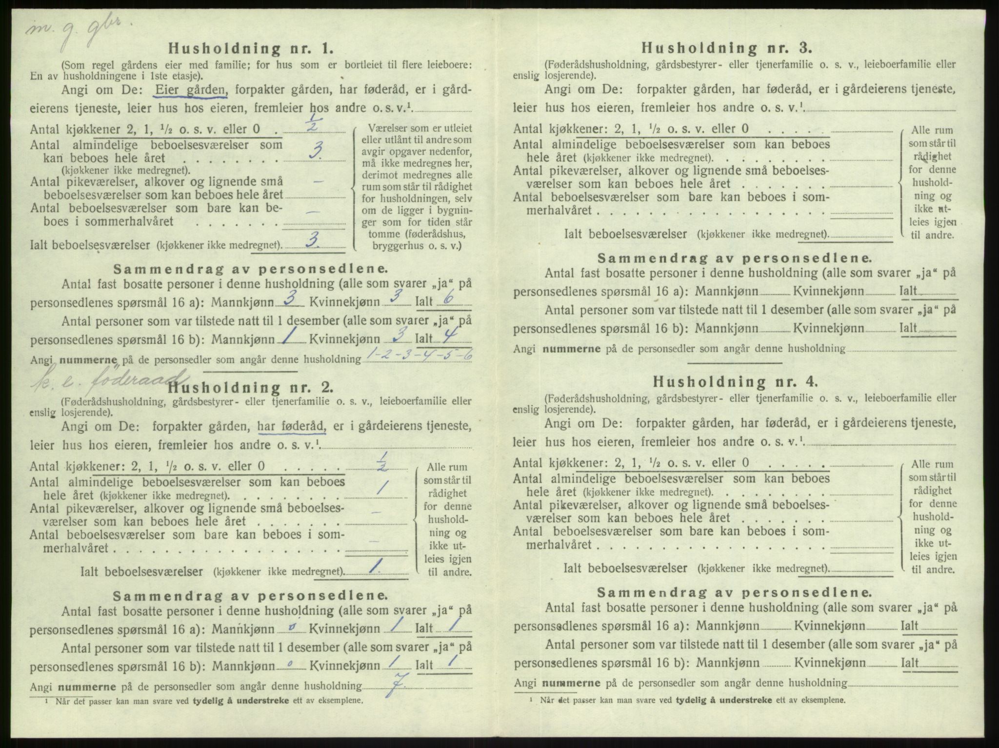 SAB, 1920 census for Gulen, 1920, p. 894