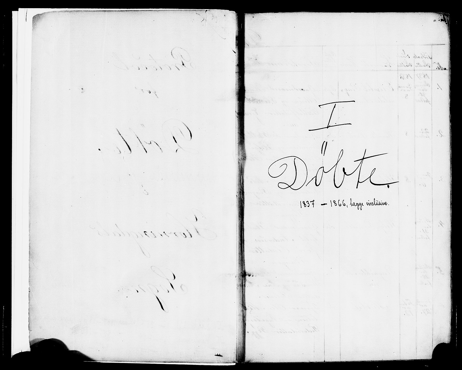 Hornindal sokneprestembete, SAB/A-82401/H/Haa/Haaa/L0001: Parish register (official) no. A 1, 1837-1866