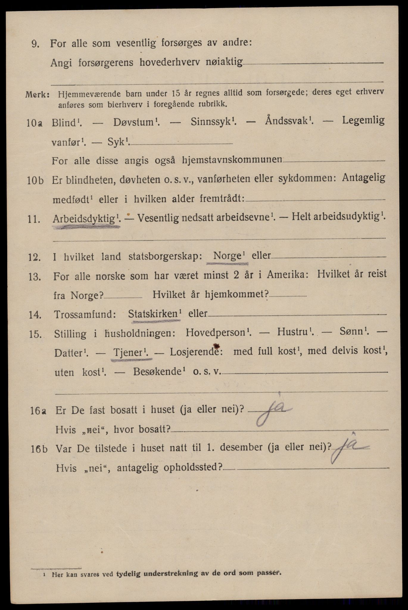 SAKO, 1920 census for Tinn, 1920, p. 3583