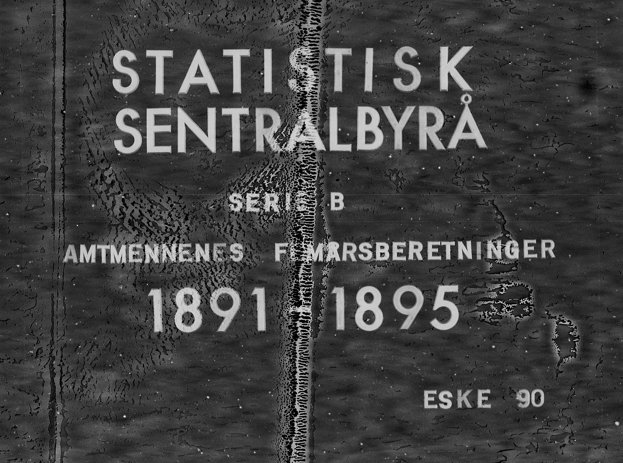 Statistisk sentralbyrå, Næringsøkonomiske emner, Generelt - Amtmennenes femårsberetninger, RA/S-2233/F/Fa/L0090: --, 1900, p. 1