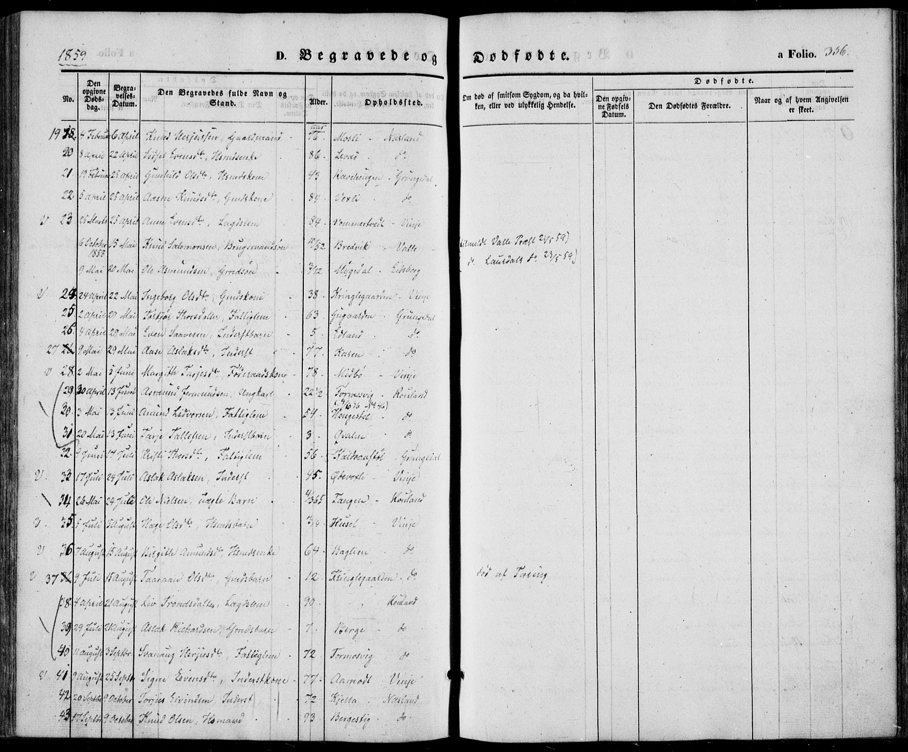 Vinje kirkebøker, SAKO/A-312/F/Fa/L0004: Parish register (official) no. I 4, 1843-1869, p. 356