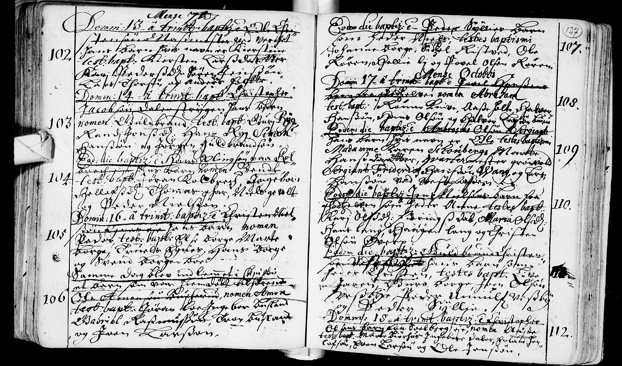 Eiker kirkebøker, AV/SAKO-A-4/F/Fa/L0002: Parish register (official) no. I 2, 1705-1724, p. 127