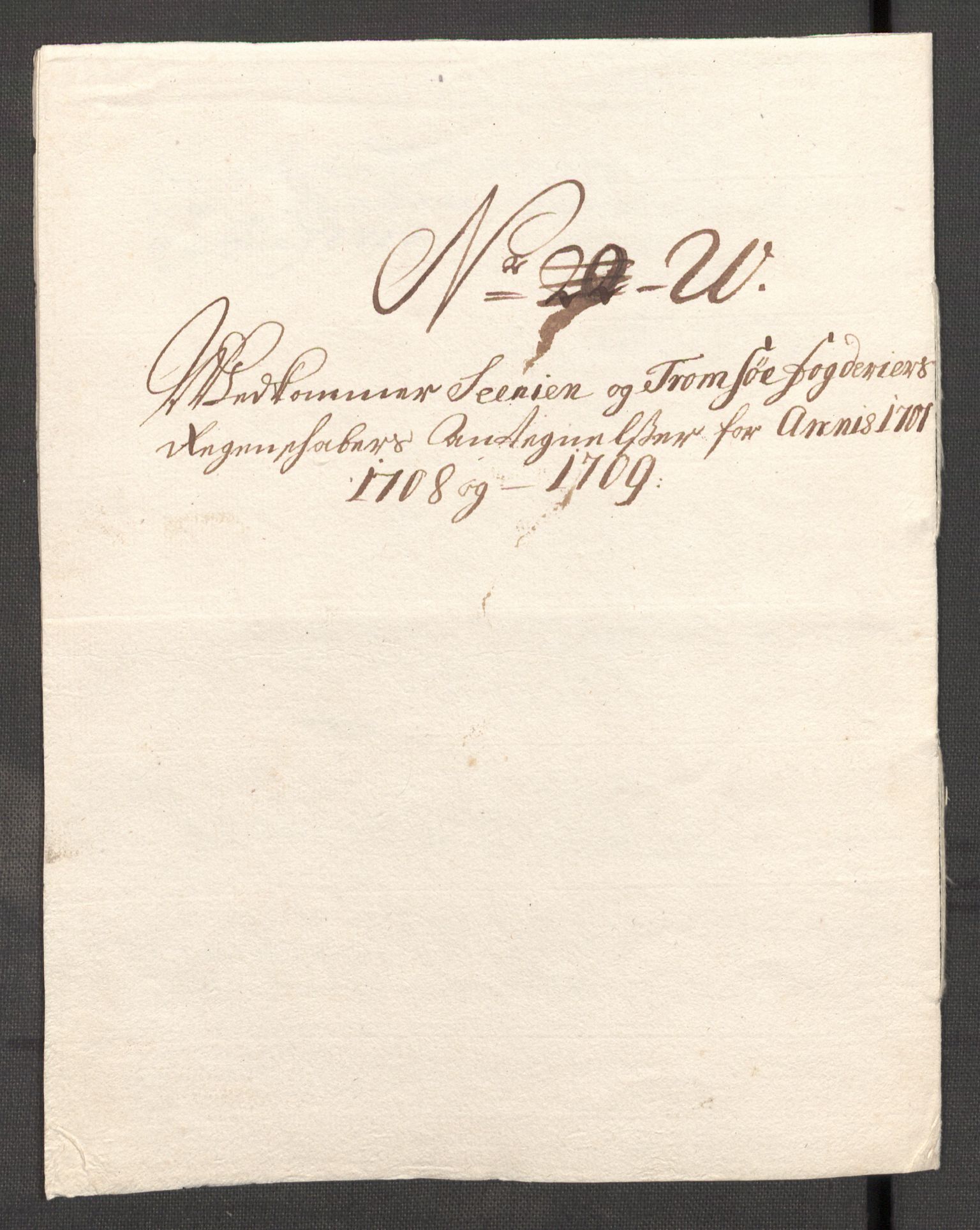 Rentekammeret inntil 1814, Reviderte regnskaper, Fogderegnskap, AV/RA-EA-4092/R68/L4757: Fogderegnskap Senja og Troms, 1708-1710, p. 143