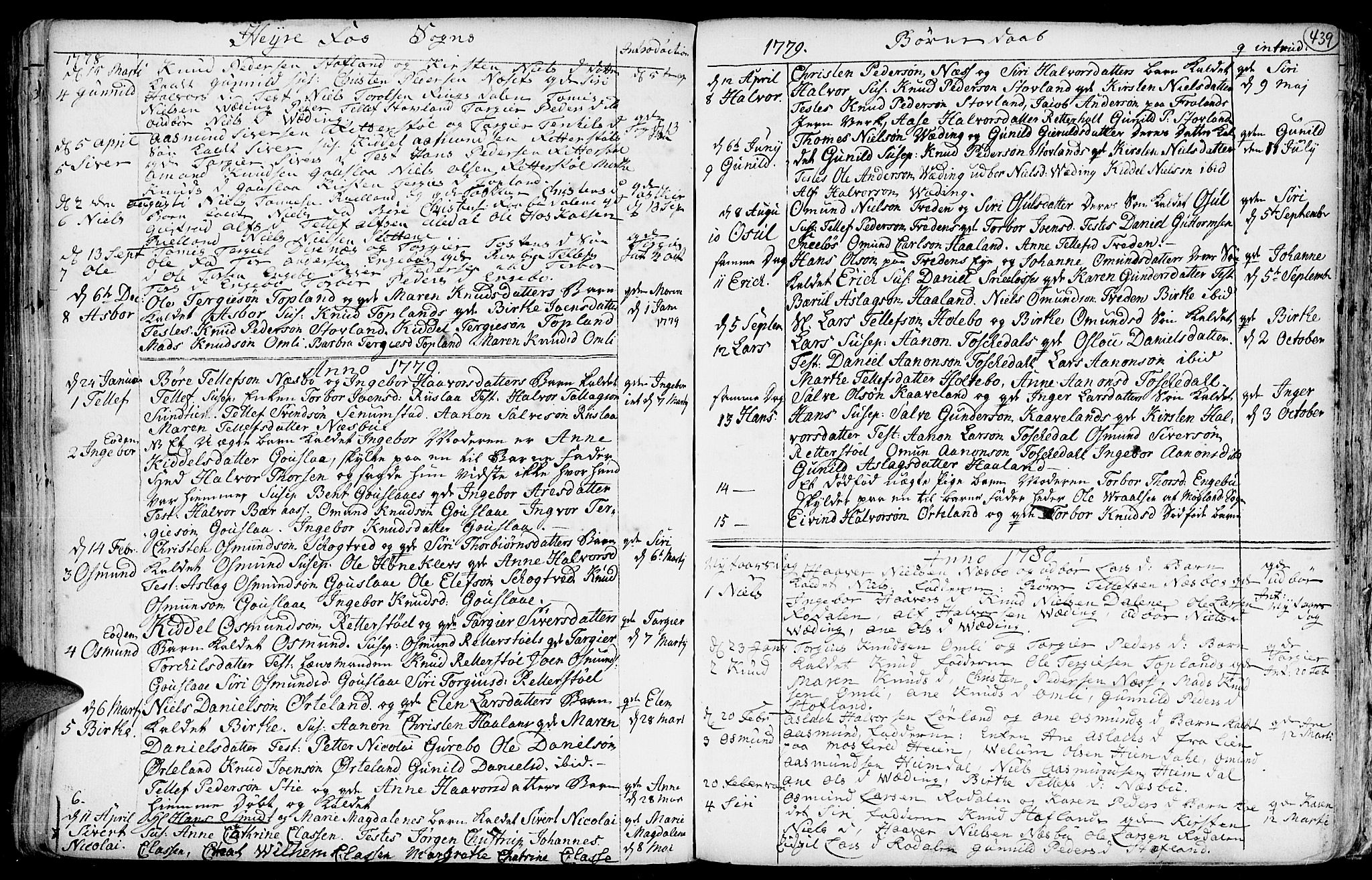 Hommedal sokneprestkontor, SAK/1111-0023/F/Fa/Fab/L0002: Parish register (official) no. A 2 /3, 1740-1821, p. 439