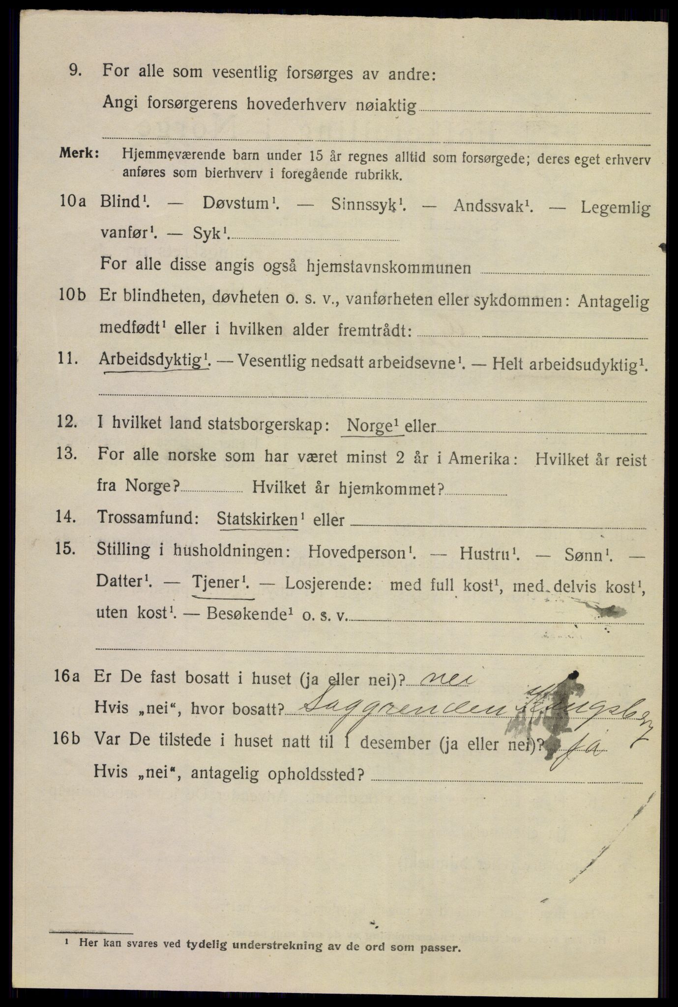 SAKO, 1920 census for Kongsberg, 1920, p. 12967