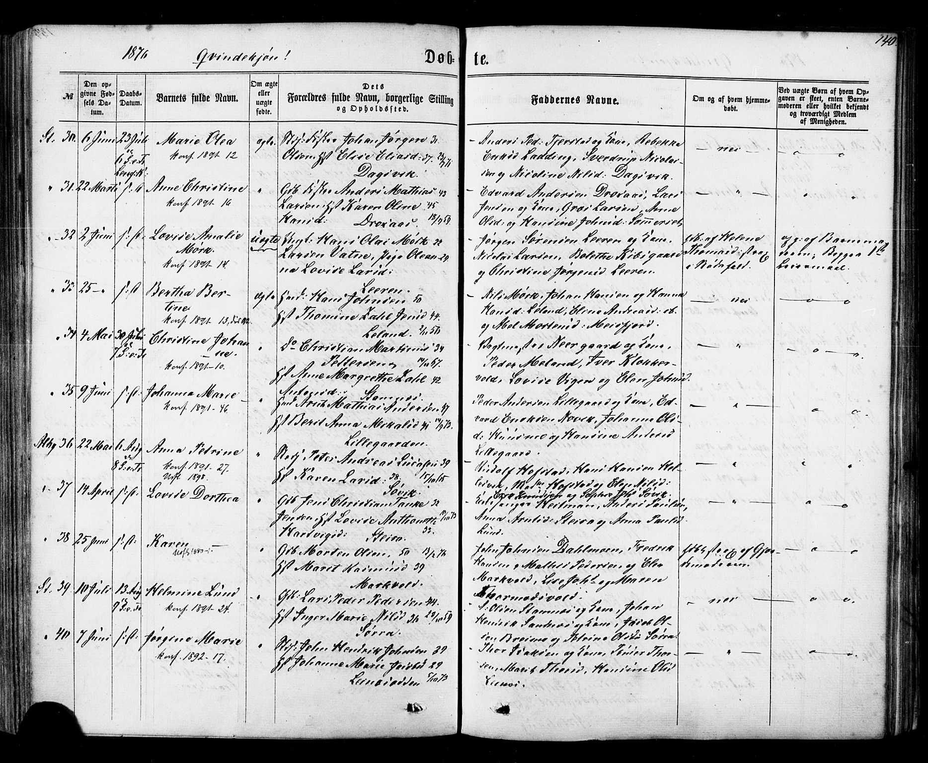 Ministerialprotokoller, klokkerbøker og fødselsregistre - Nordland, AV/SAT-A-1459/830/L0449: Parish register (official) no. 830A13, 1866-1886, p. 140