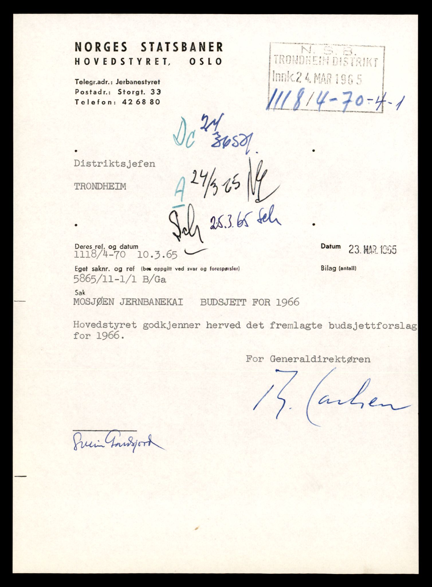 Norges statsbaner (NSB) - Trondheim distrikt, SAT/A-6436/0002/Dd/L0817: --, 1953-1980, p. 487