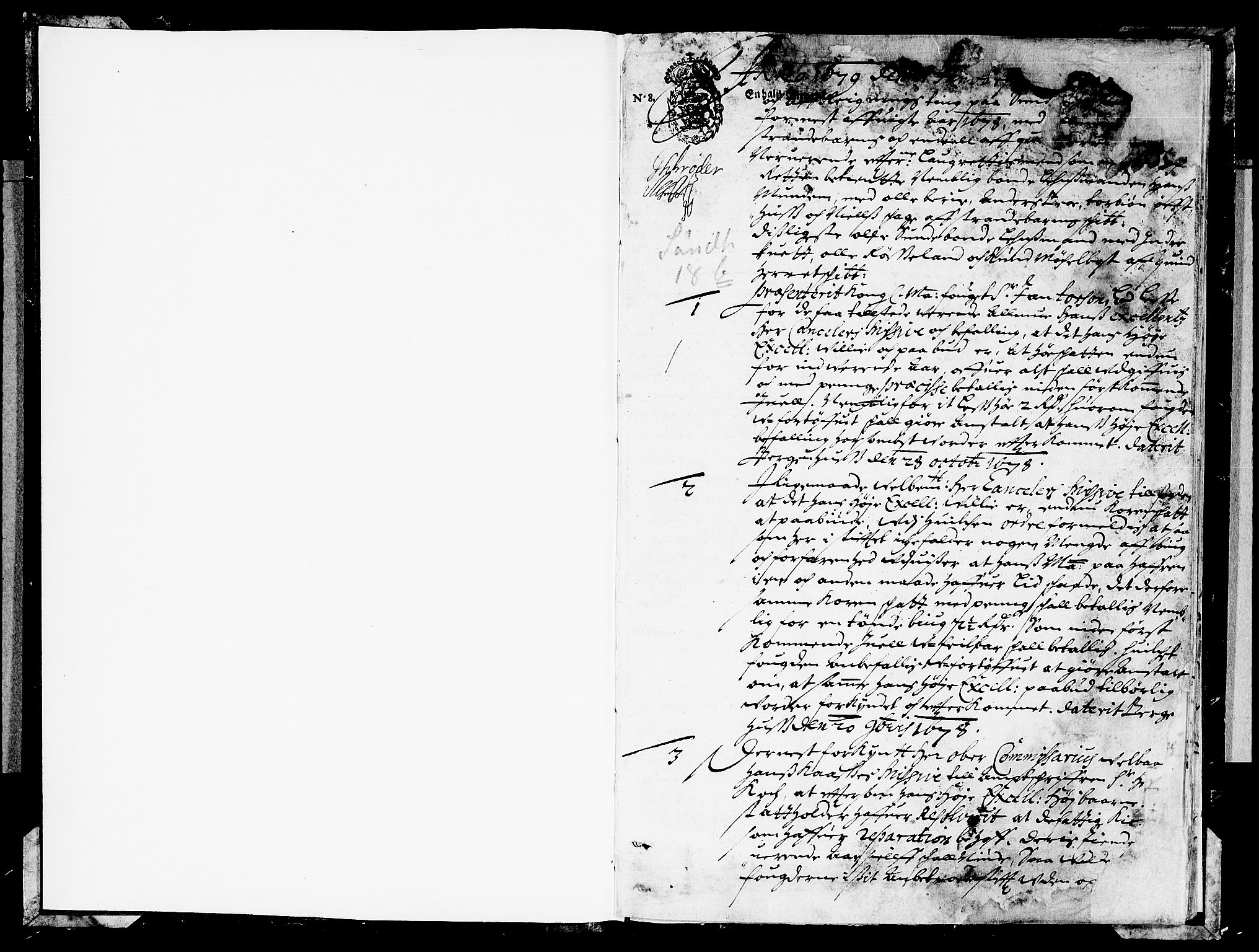 Sunnhordland sorenskrivar, SAB/A-2401/1/F/Faa/L0018: Tingbøker, 1679-1680, p. 0b-1a