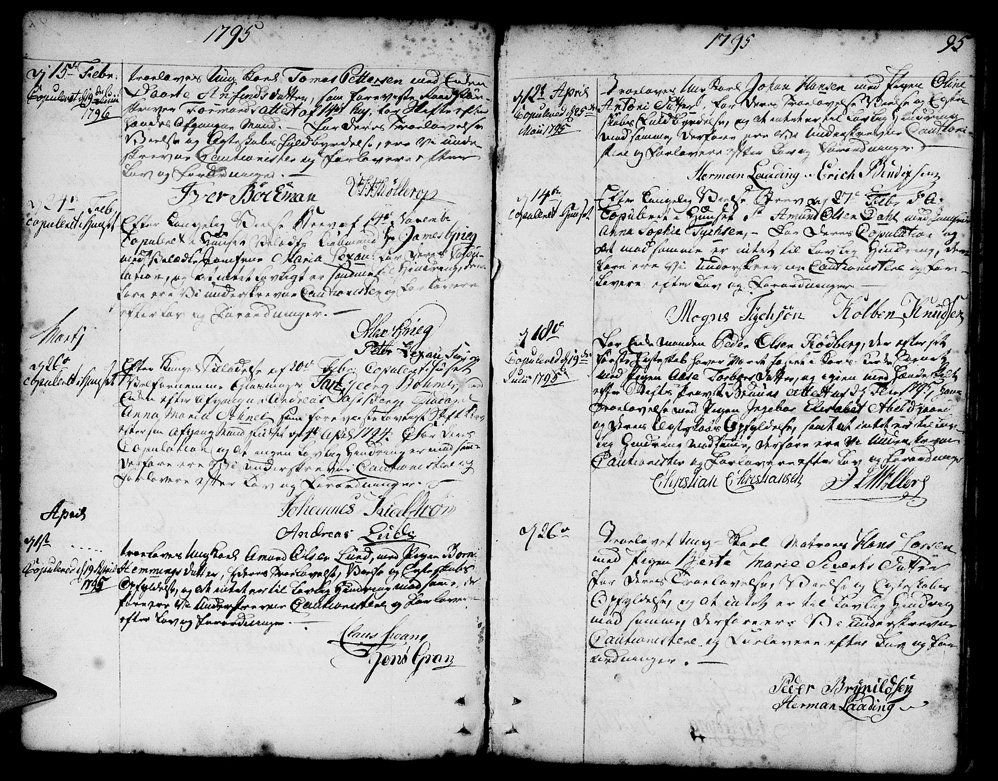 Nykirken Sokneprestembete, AV/SAB-A-77101/H/Haa/L0008: Parish register (official) no. A 8, 1776-1814, p. 95