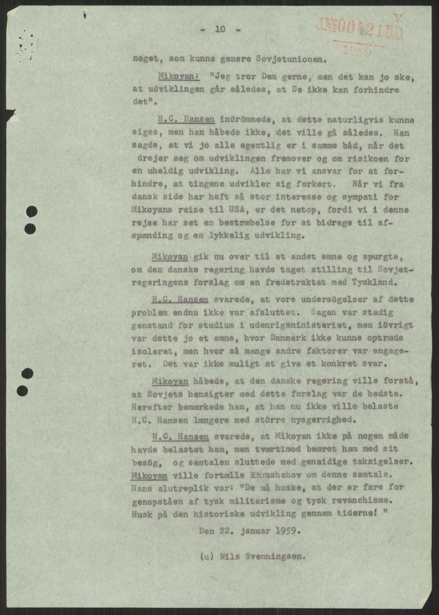 Utenriksdepartementet, RA/S-2259, 1951-1959, p. 157