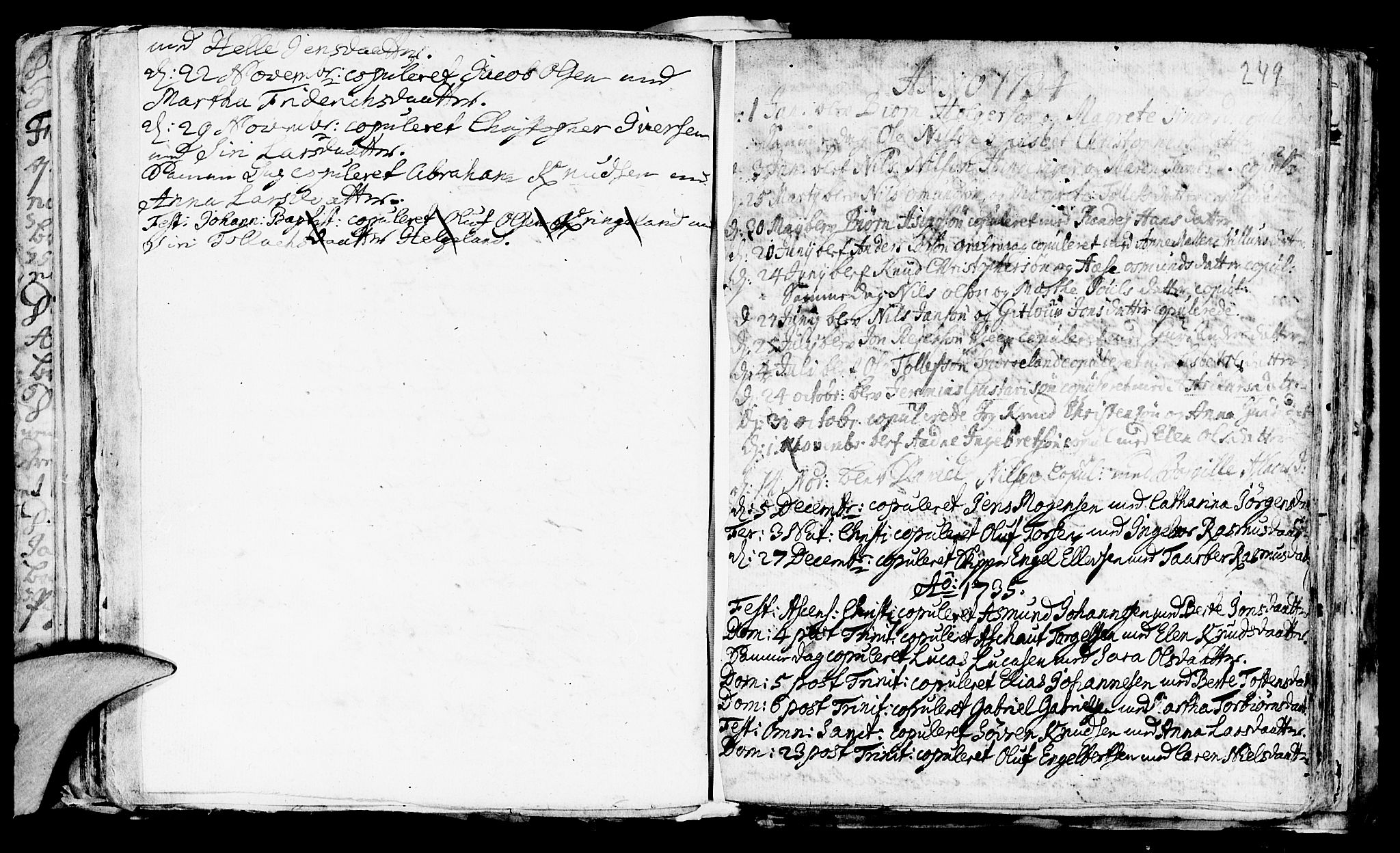 Avaldsnes sokneprestkontor, AV/SAST-A -101851/H/Ha/Haa/L0001: Parish register (official) no. A 1, 1711-1764, p. 249