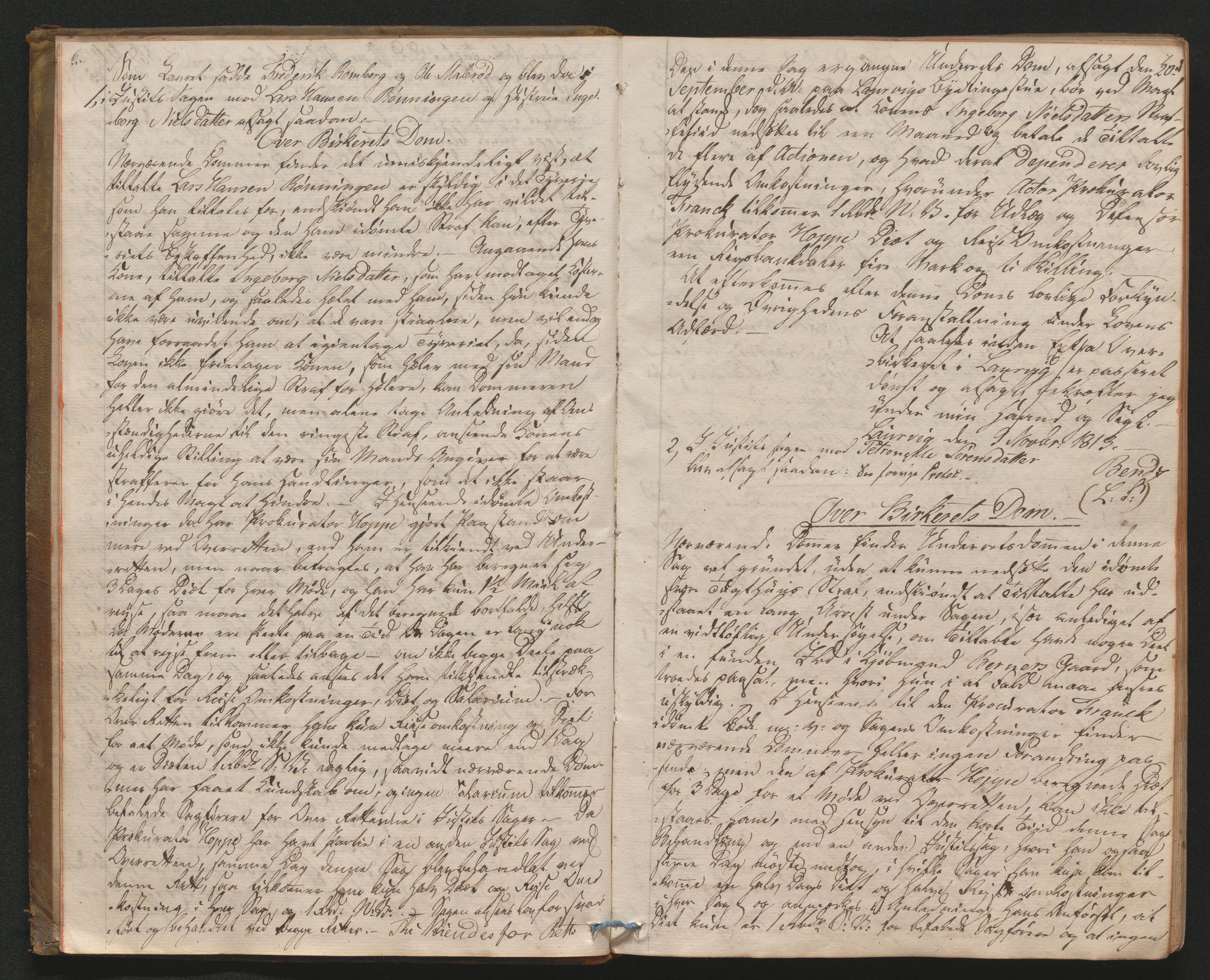 Larvik overbirkerett, AV/SAKO-A-802/F/Fa/L0009: Tingbok, 1813-1821, p. 6-7