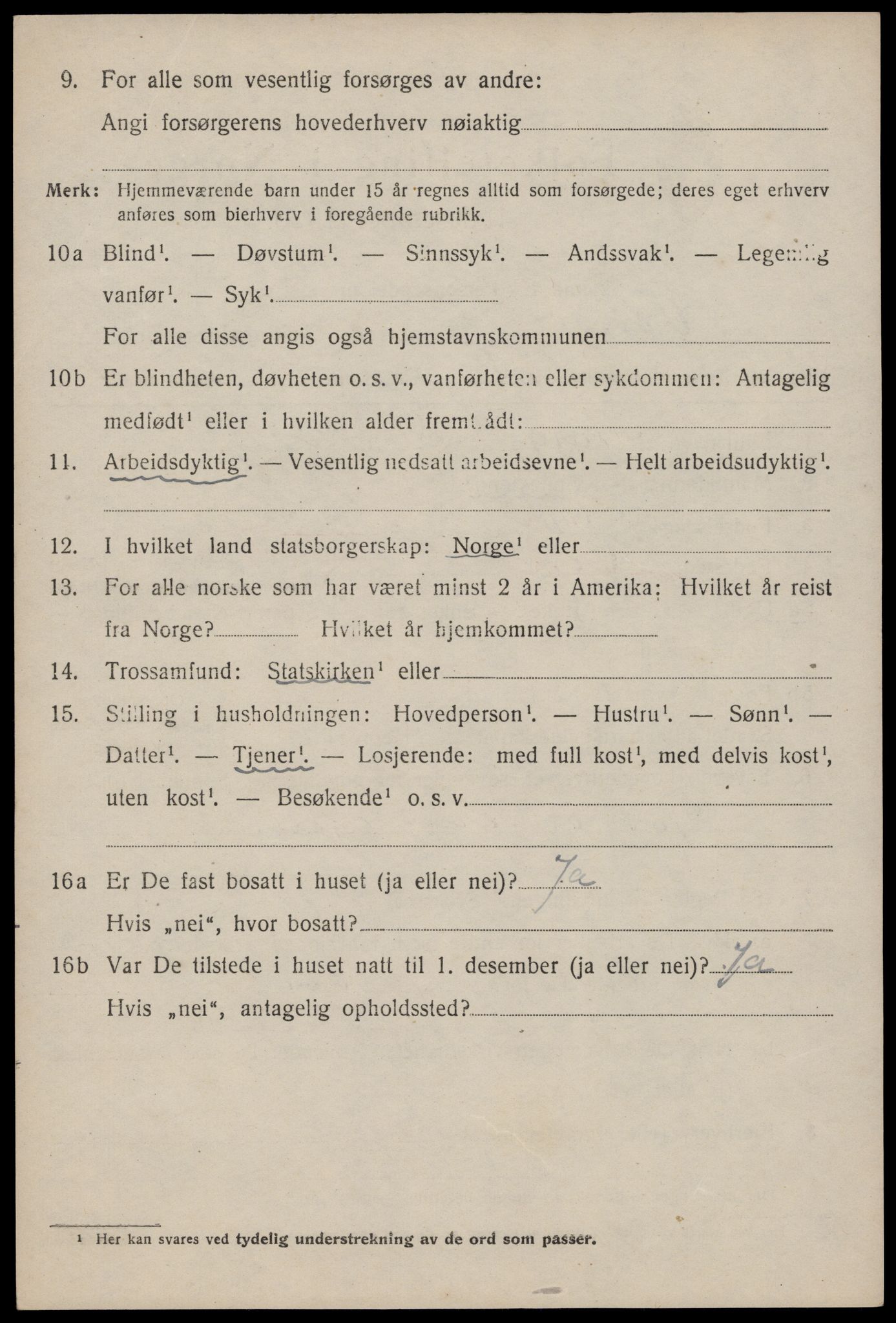 SAKO, 1920 census for Vinje, 1920, p. 2990