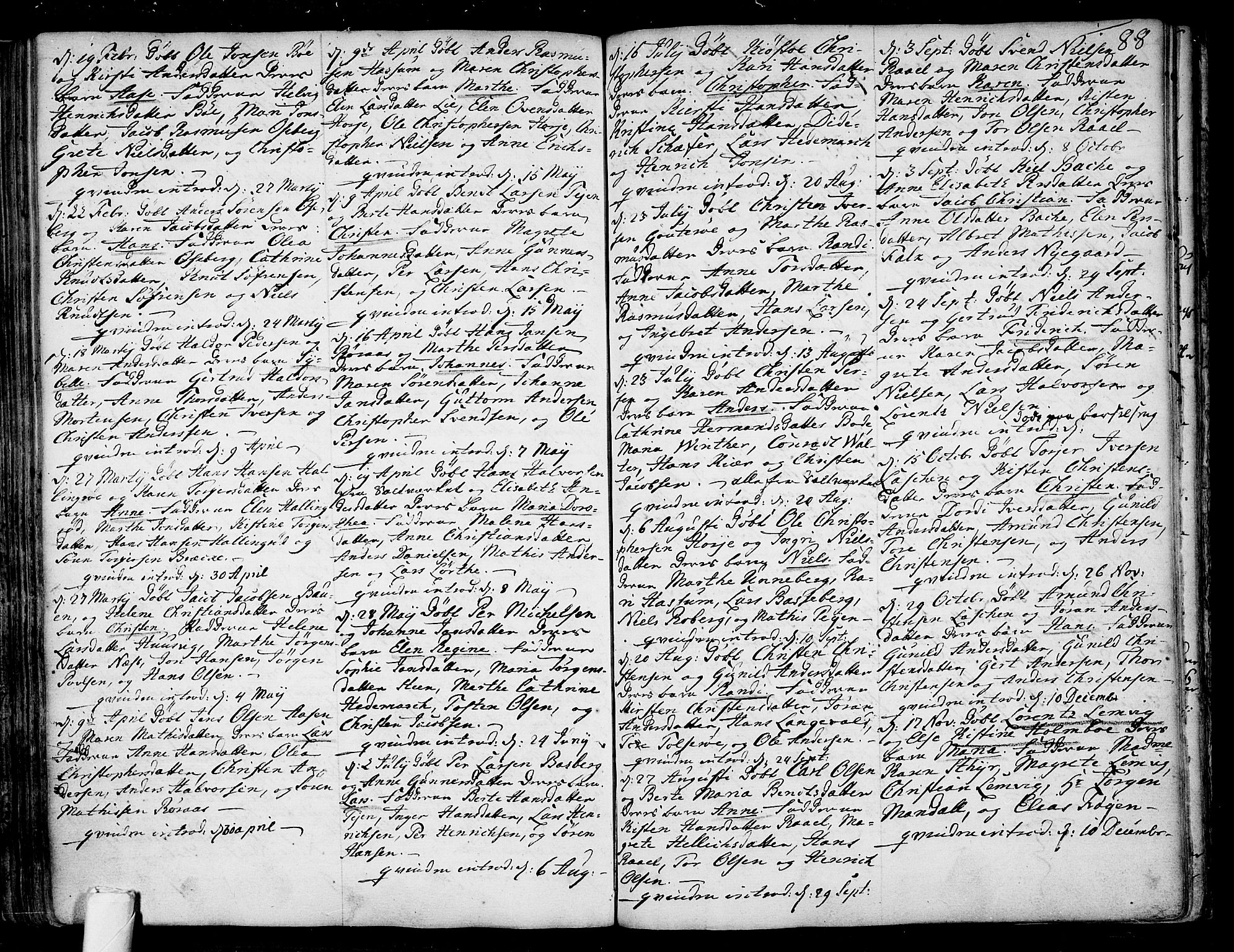 Sem kirkebøker, SAKO/A-5/F/Fb/L0001: Parish register (official) no. II 1, 1702-1764, p. 88