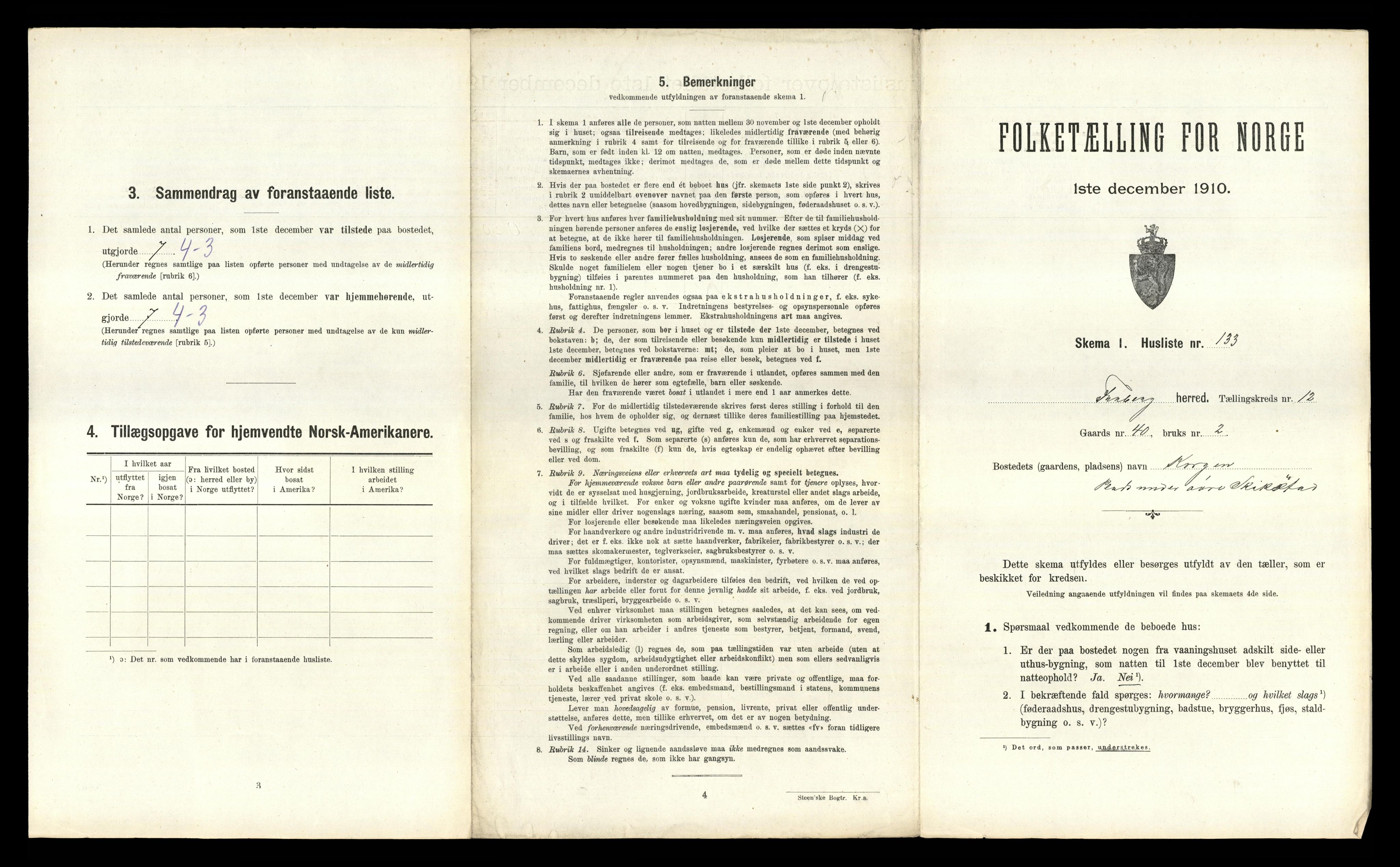 RA, 1910 census for Fåberg, 1910, p. 1510