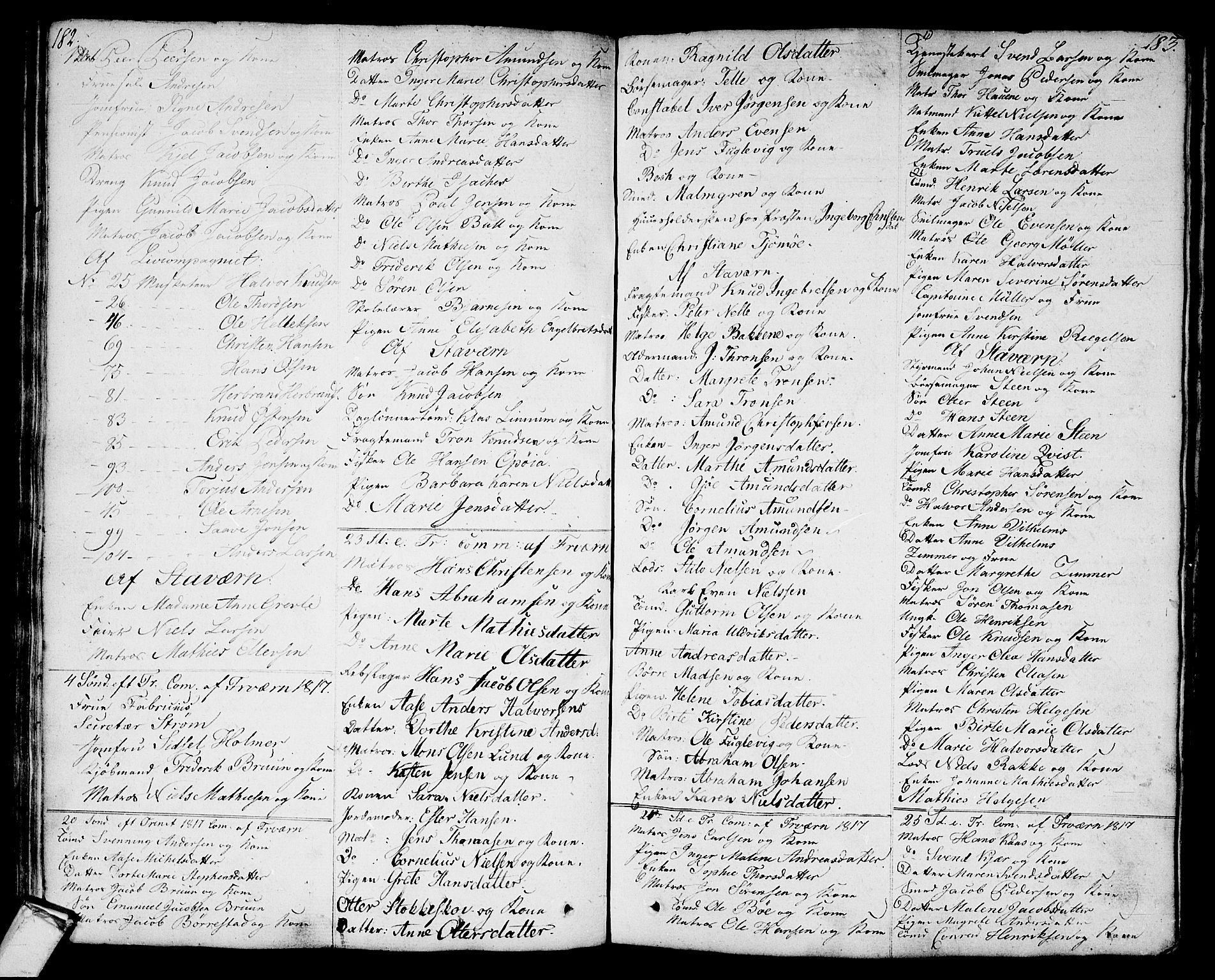 Stavern kirkebøker, AV/SAKO-A-318/F/Fa/L0004: Parish register (official) no. 4, 1809-1816, p. 182-183