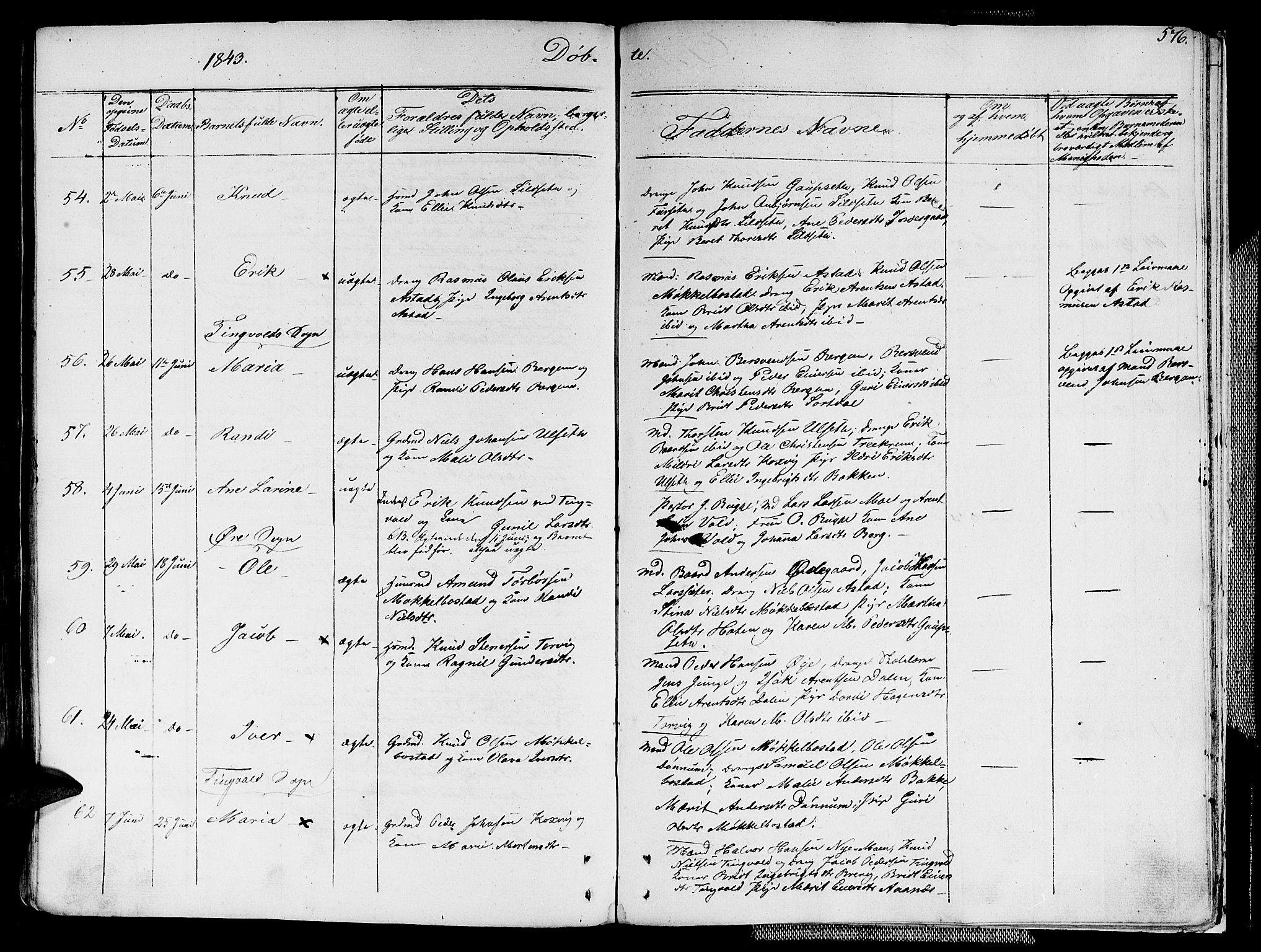 Ministerialprotokoller, klokkerbøker og fødselsregistre - Møre og Romsdal, AV/SAT-A-1454/586/L0983: Parish register (official) no. 586A09, 1829-1843, p. 576