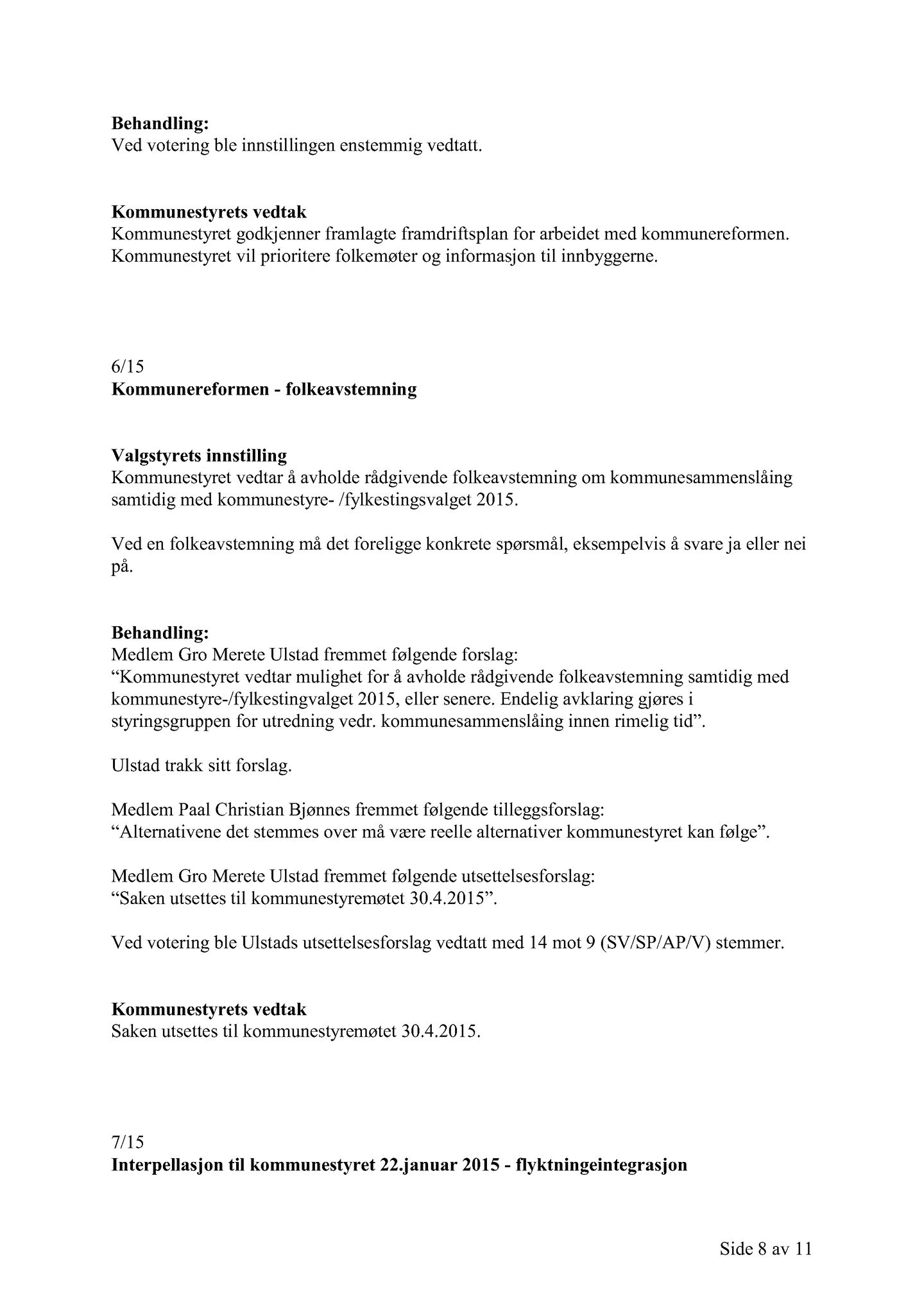 Klæbu Kommune, TRKO/KK/01-KS/L008: Kommunestyret - Møtedokumenter, 2015, p. 157