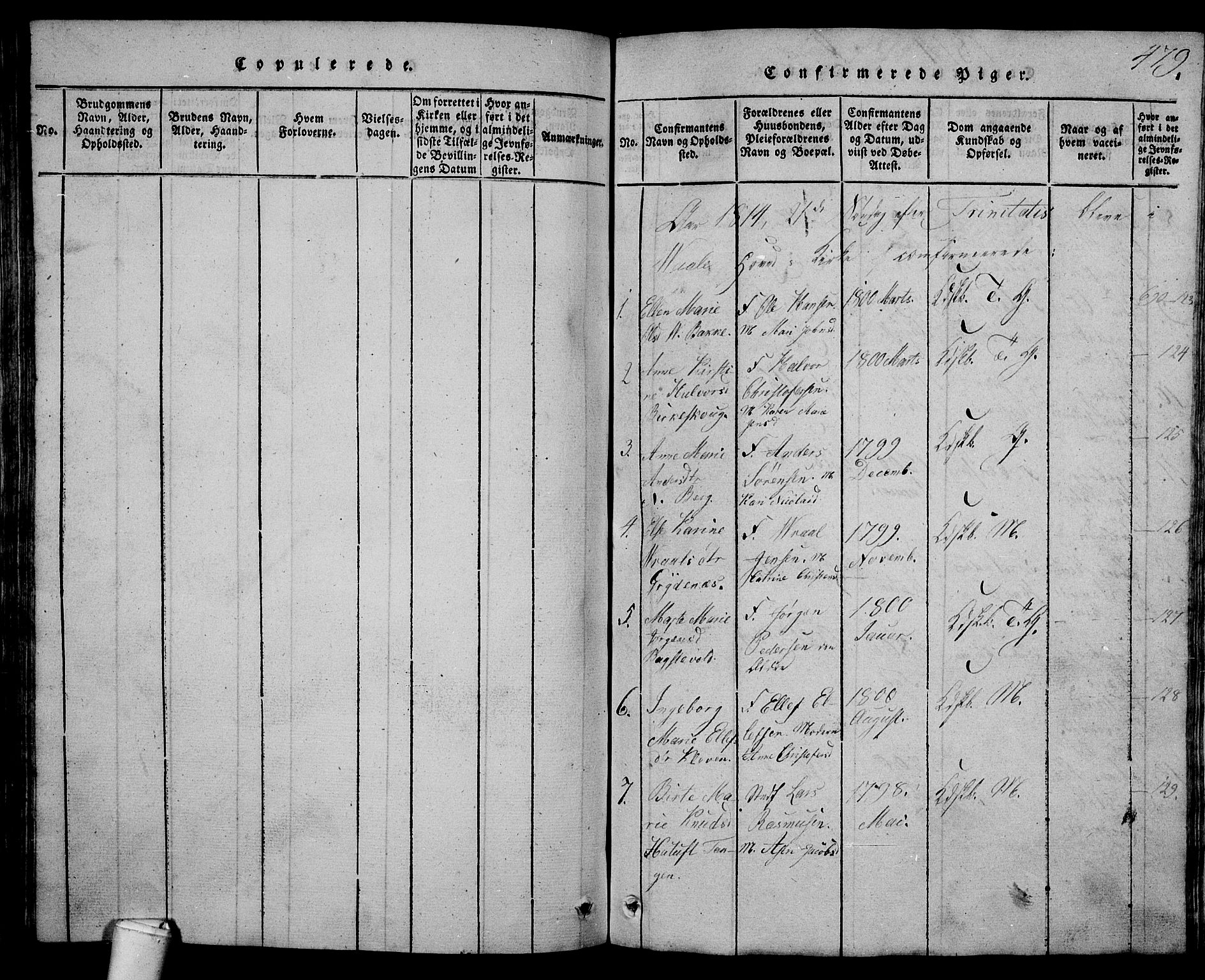 Våle kirkebøker, SAKO/A-334/G/Ga/L0001: Parish register (copy) no. I 1, 1814-1824, p. 478-479