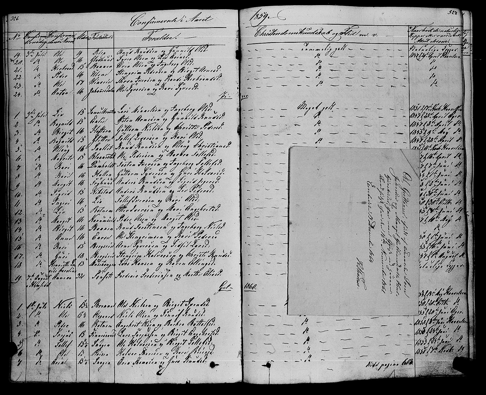 Gol kirkebøker, SAKO/A-226/F/Fa/L0002: Parish register (official) no. I 2, 1837-1863, p. 326-327