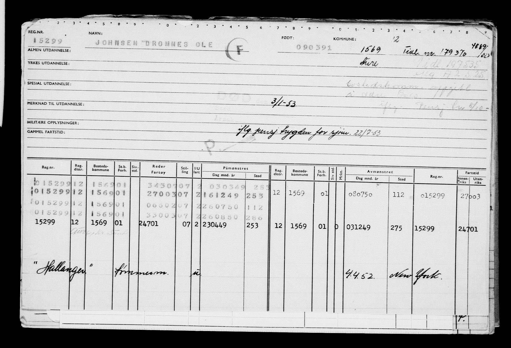Direktoratet for sjømenn, AV/RA-S-3545/G/Gb/L0009: Hovedkort, 1891, p. 29