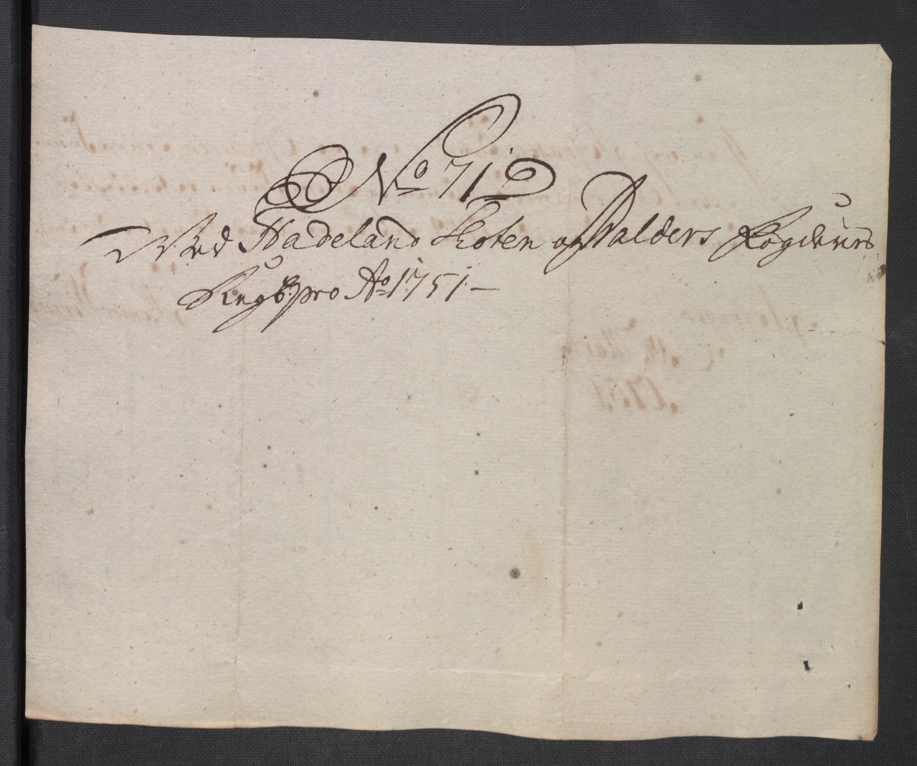 Rentekammeret inntil 1814, Reviderte regnskaper, Fogderegnskap, AV/RA-EA-4092/R18/L1348: Fogderegnskap Hadeland, Toten og Valdres, 1750-1751, p. 592