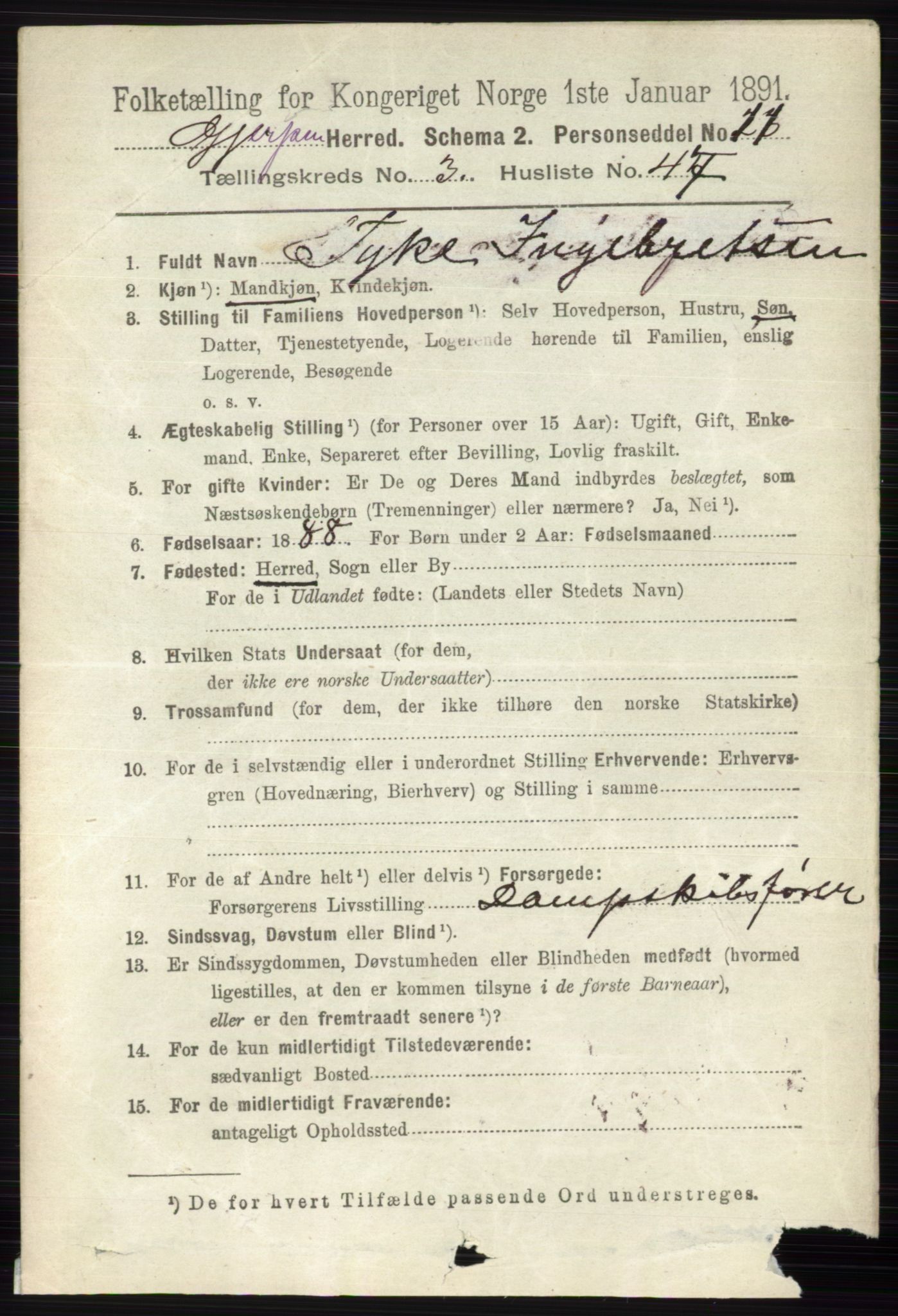 RA, 1891 census for 0812 Gjerpen, 1891, p. 1859