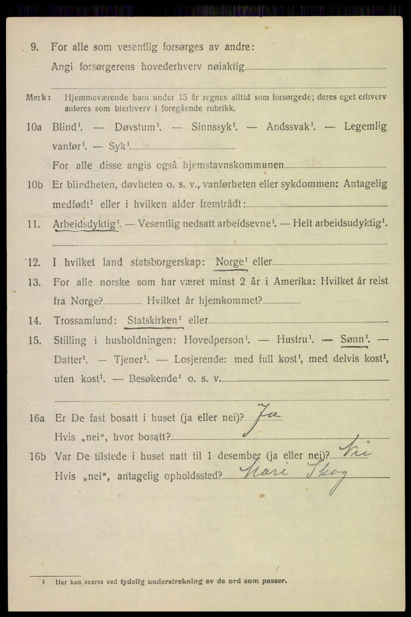 SAH, 1920 census for Øyer, 1920, p. 2134