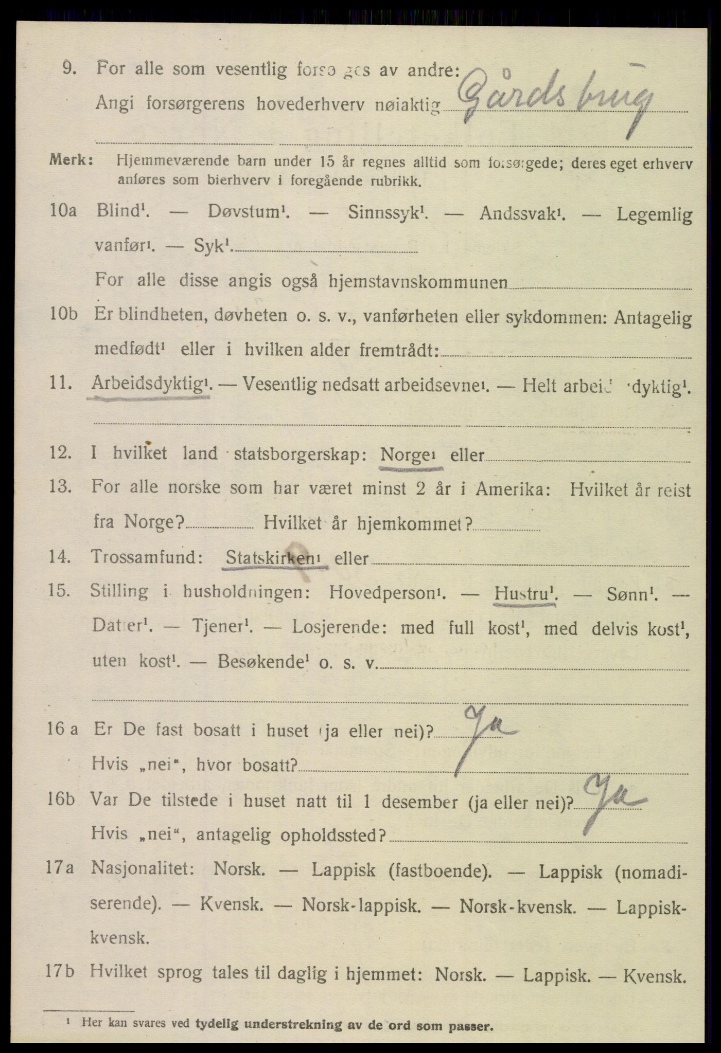 SAT, 1920 census for Meløy, 1920, p. 3392