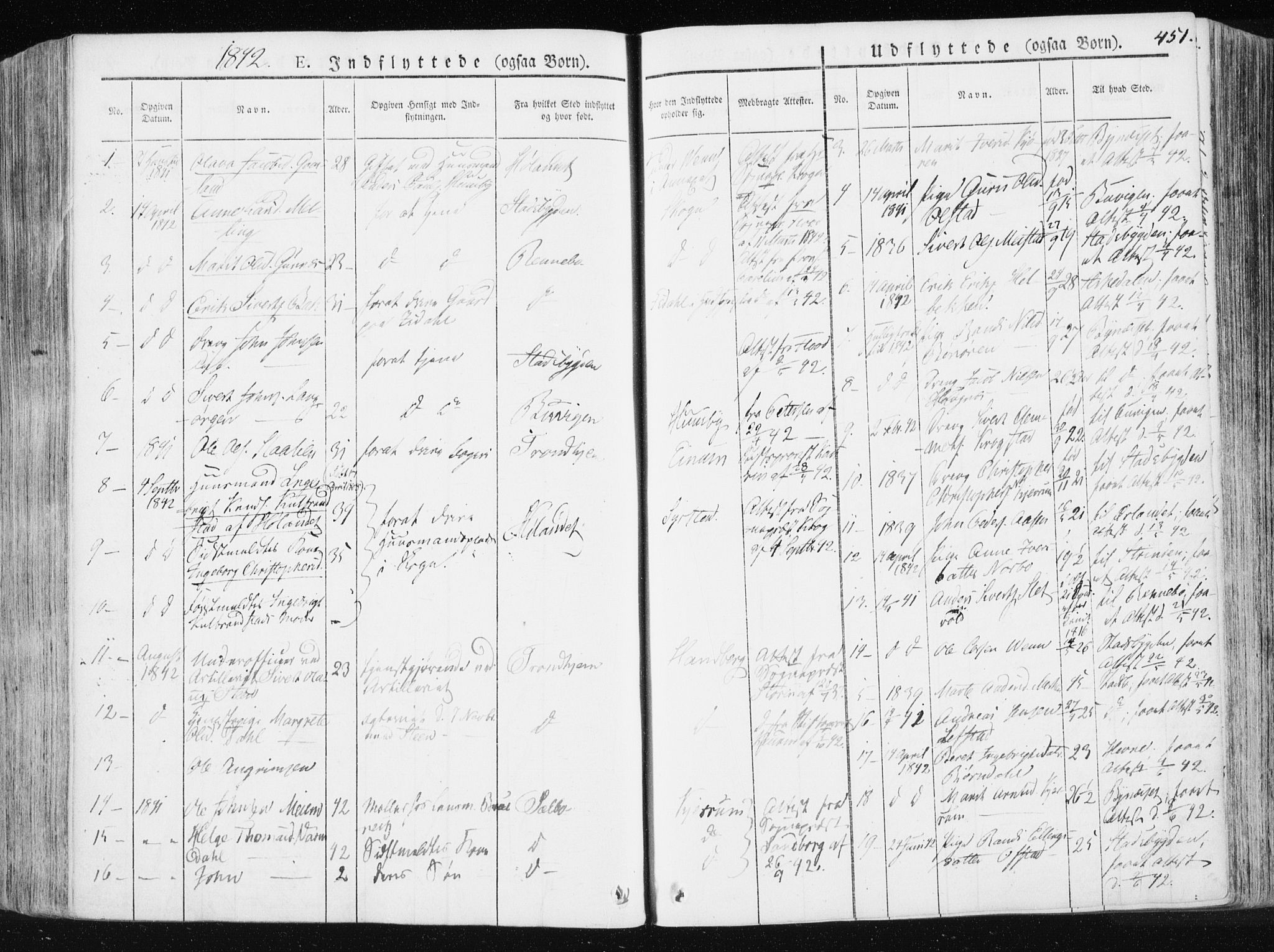 Ministerialprotokoller, klokkerbøker og fødselsregistre - Sør-Trøndelag, SAT/A-1456/665/L0771: Parish register (official) no. 665A06, 1830-1856, p. 451