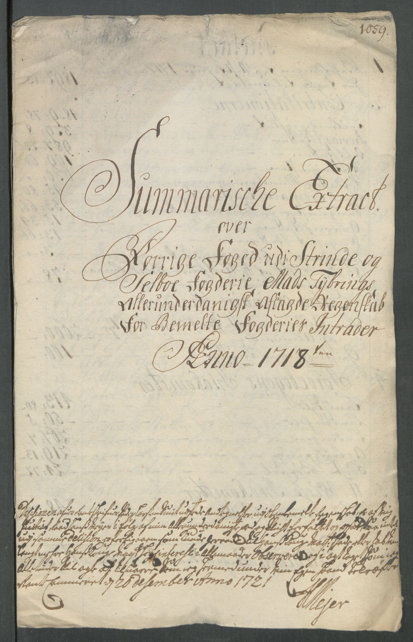 Rentekammeret inntil 1814, Reviderte regnskaper, Fogderegnskap, RA/EA-4092/R61/L4116: Fogderegnskap Strinda og Selbu, 1717-1718, p. 296