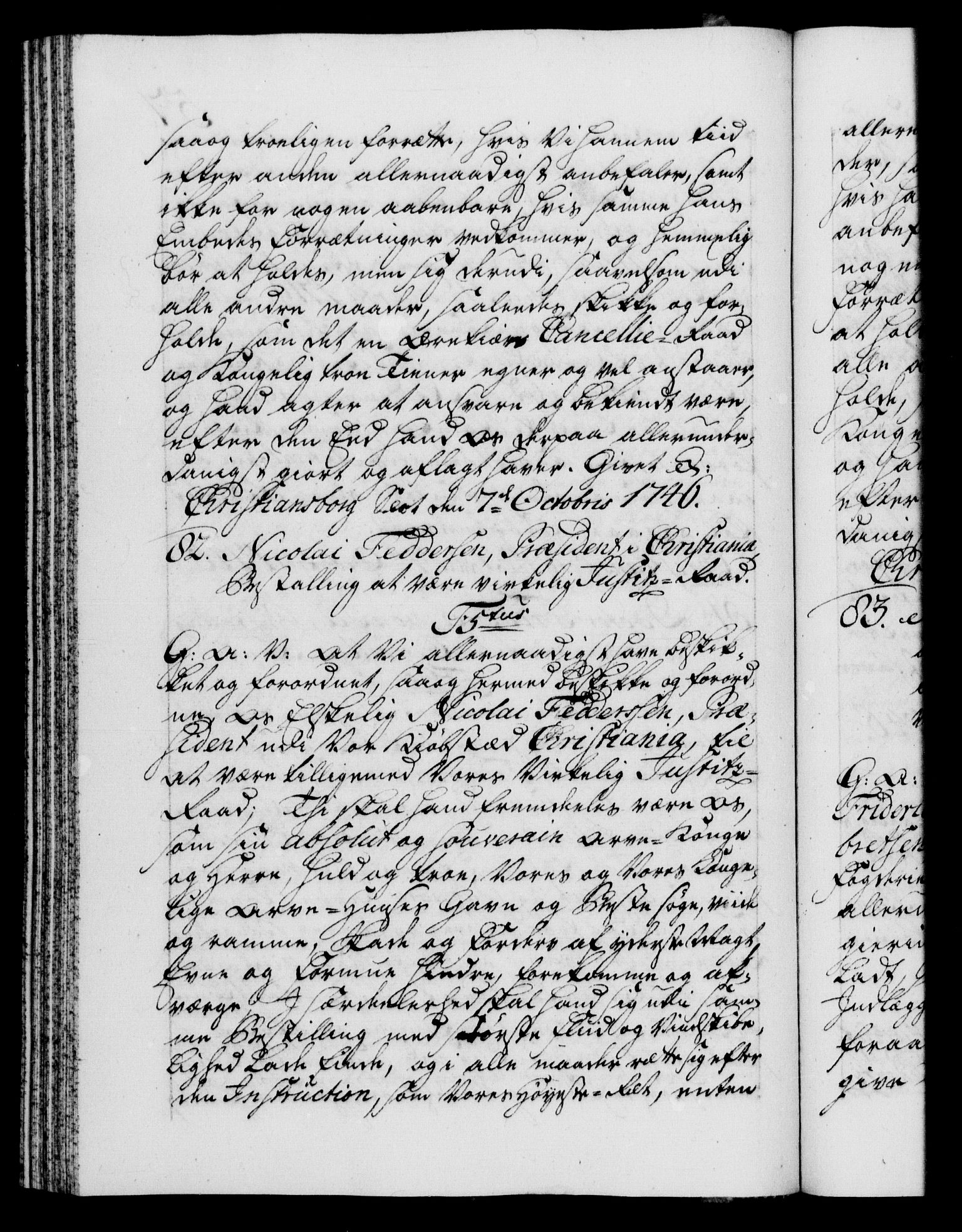 Danske Kanselli 1572-1799, AV/RA-EA-3023/F/Fc/Fca/Fcaa/L0035: Norske registre, 1746-1748, p. 57b