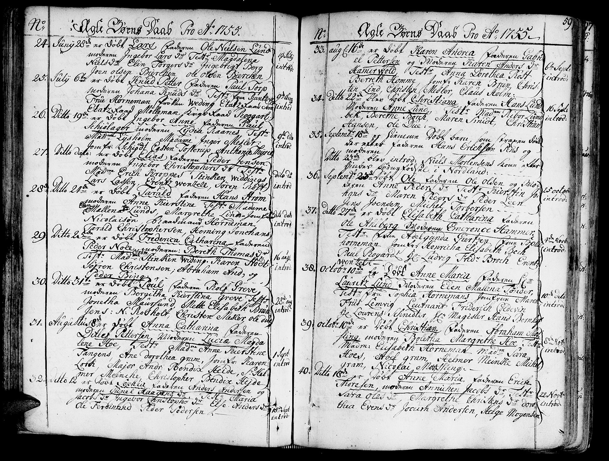 Ministerialprotokoller, klokkerbøker og fødselsregistre - Sør-Trøndelag, SAT/A-1456/602/L0103: Parish register (official) no. 602A01, 1732-1774, p. 59