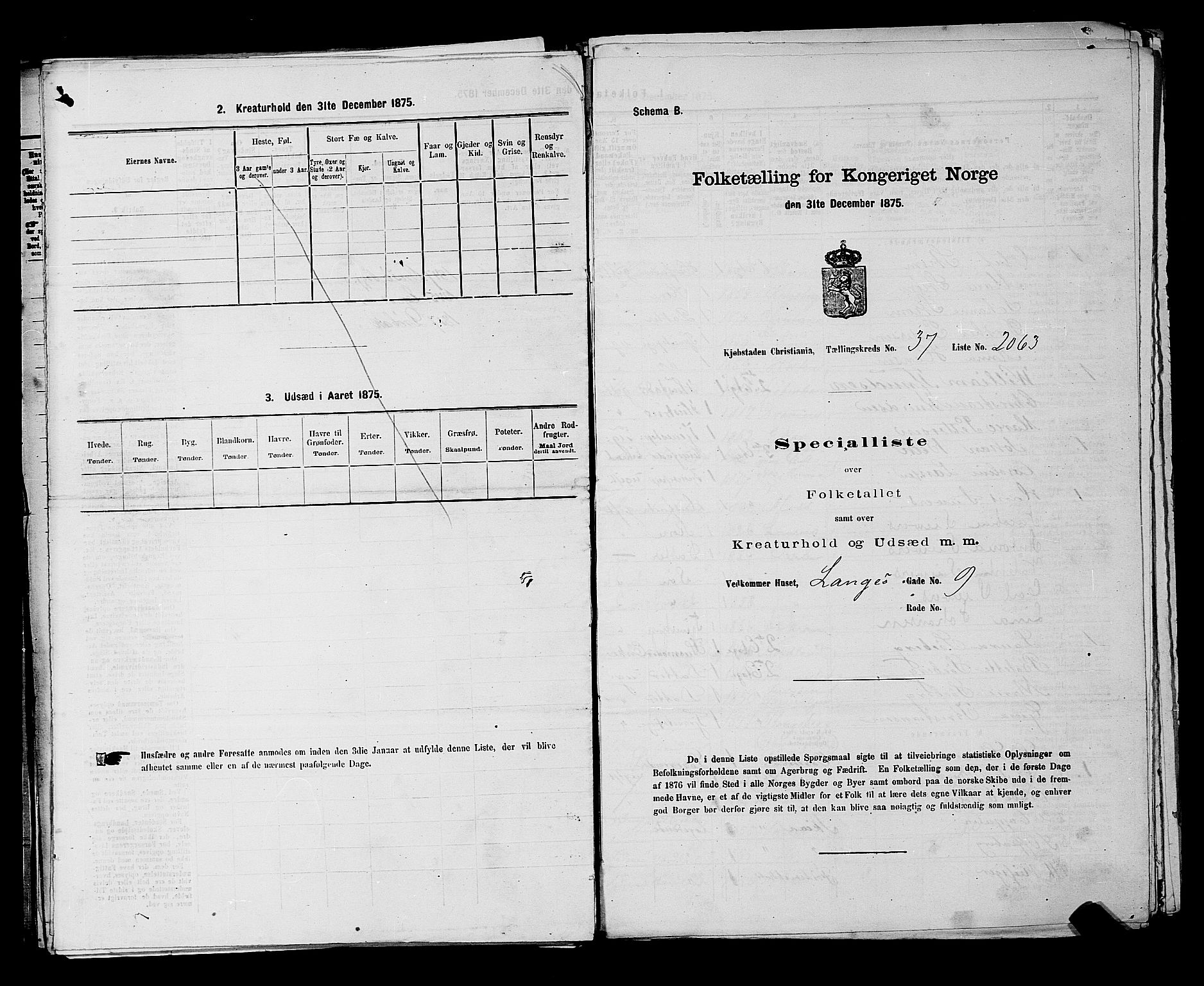 RA, 1875 census for 0301 Kristiania, 1875, p. 5901