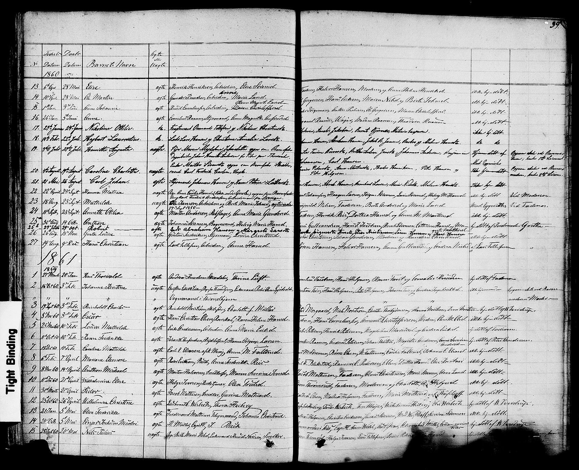 Stavern kirkebøker, AV/SAKO-A-318/F/Fa/L0007: Parish register (official) no. 7, 1840-1877, p. 39