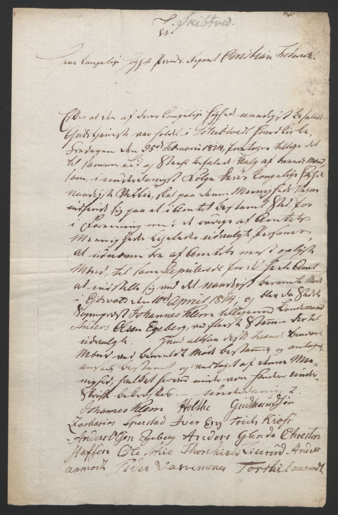 Statsrådssekretariatet, RA/S-1001/D/Db/L0007: Fullmakter for Eidsvollsrepresentantene i 1814. , 1814, p. 164