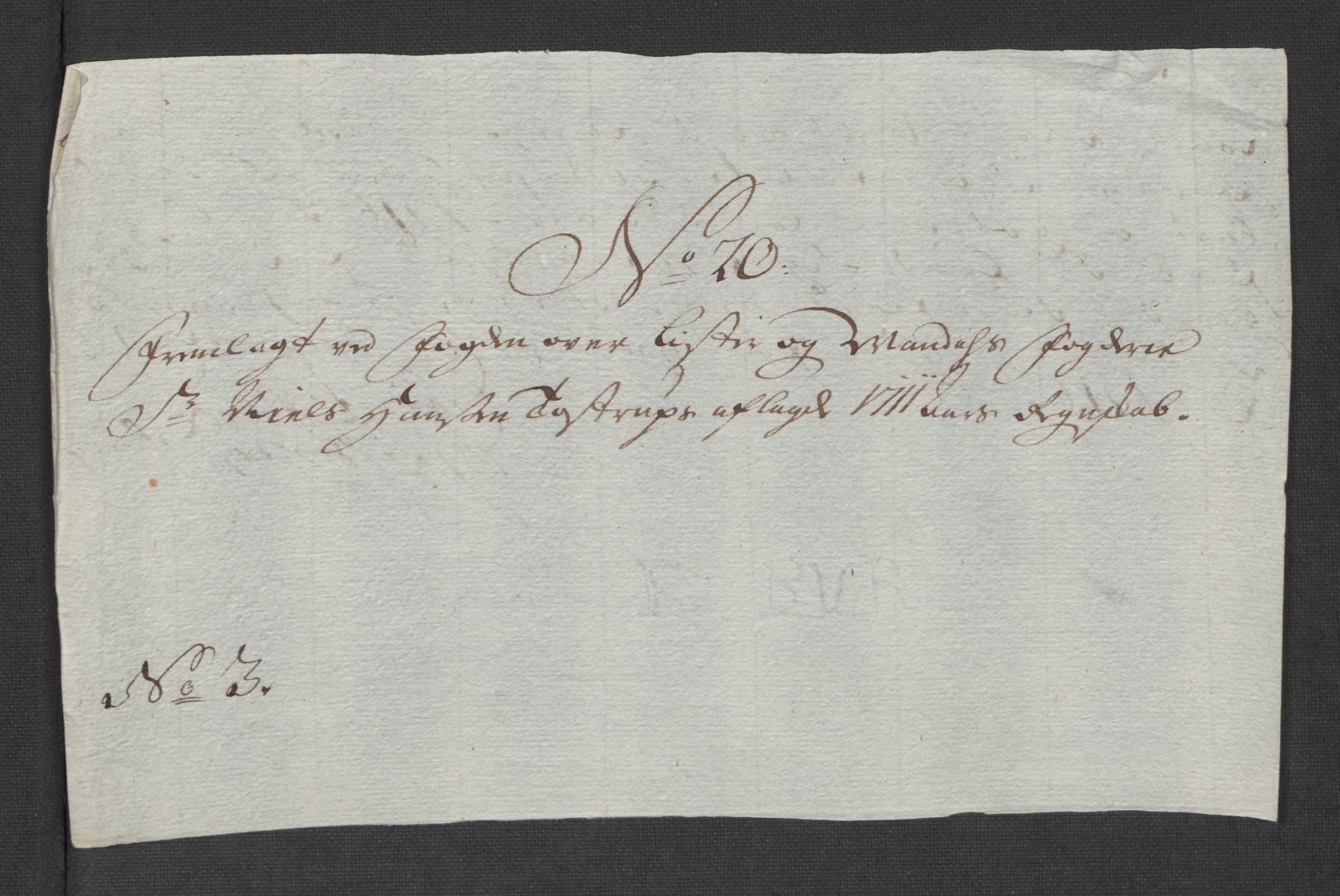 Rentekammeret inntil 1814, Reviderte regnskaper, Fogderegnskap, AV/RA-EA-4092/R43/L2560: Fogderegnskap Lista og Mandal, 1716, p. 200