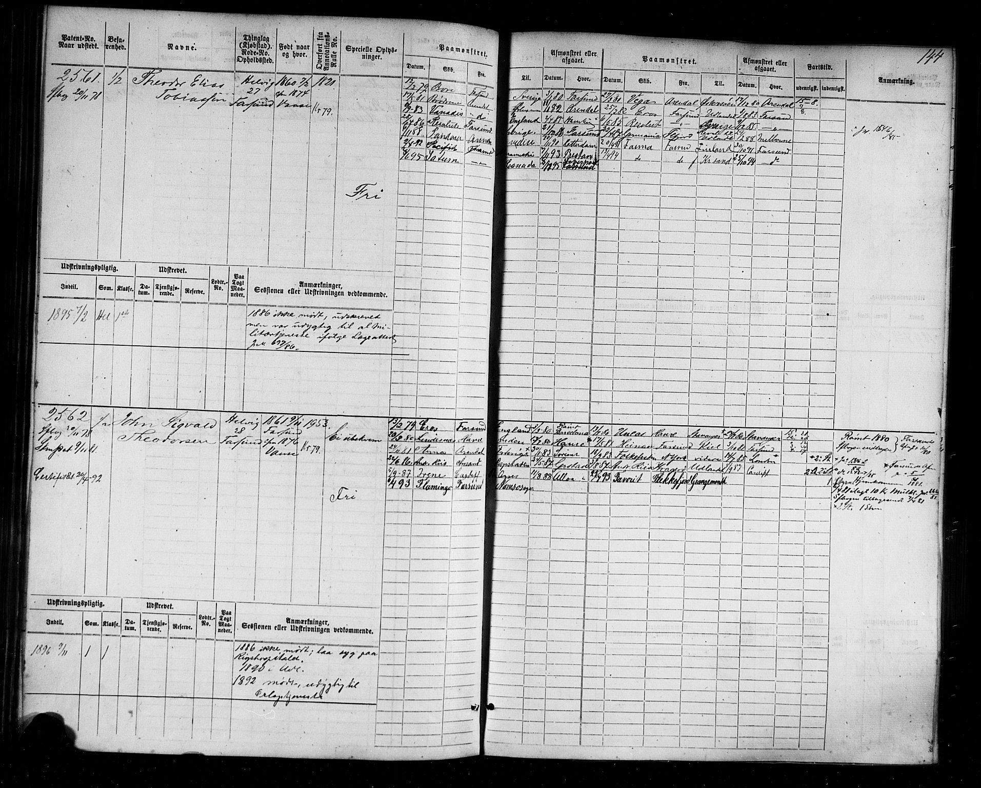 Farsund mønstringskrets, AV/SAK-2031-0017/F/Fb/L0004: Hovedrulle nr 2275-3040, M-7, 1875-1915, p. 147