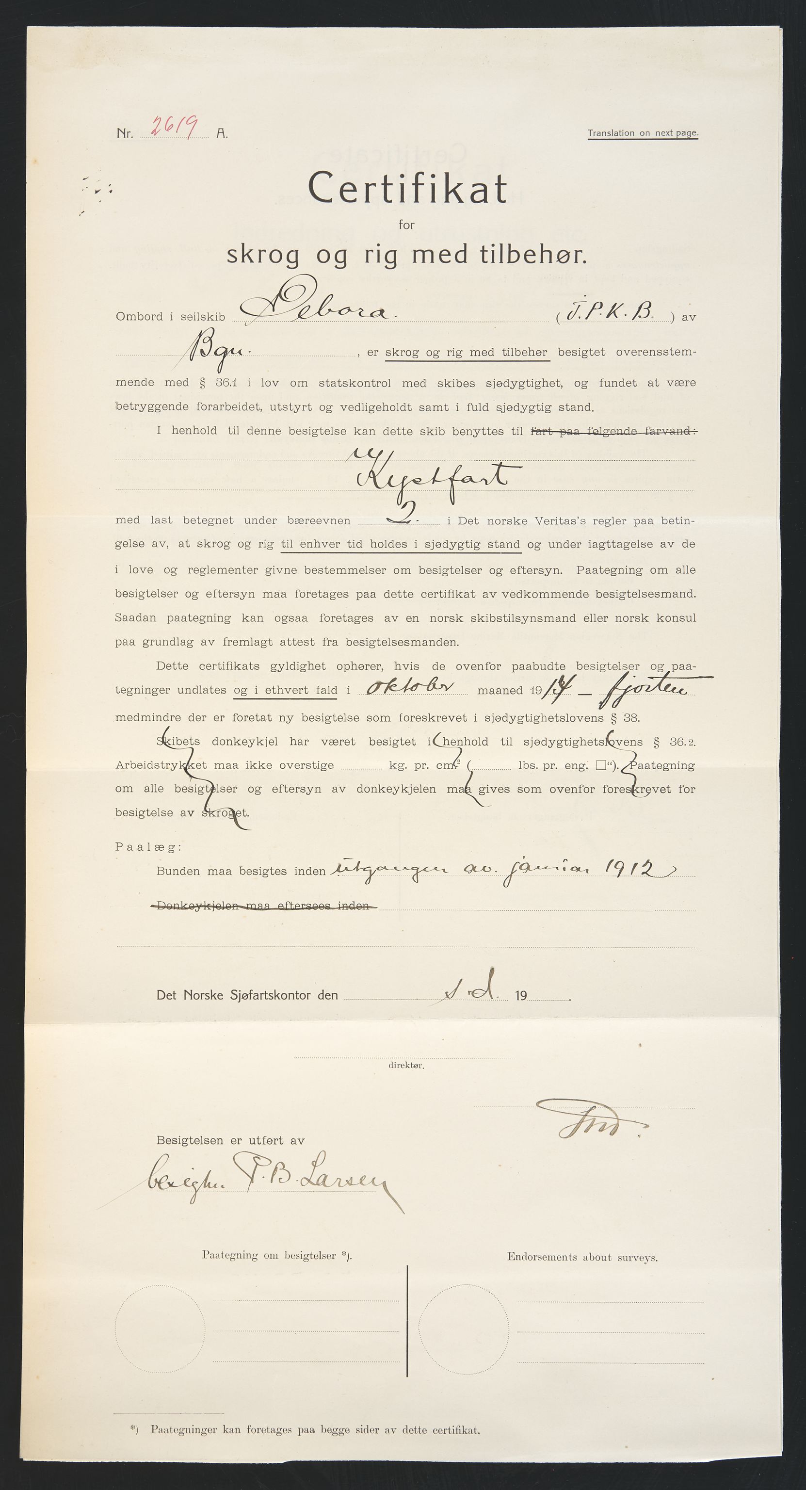 Sjøfartsdirektoratet med forløpere, skipsmapper slettede skip, AV/RA-S-4998/F/Fa/L0235: --, 1847-1930, p. 256