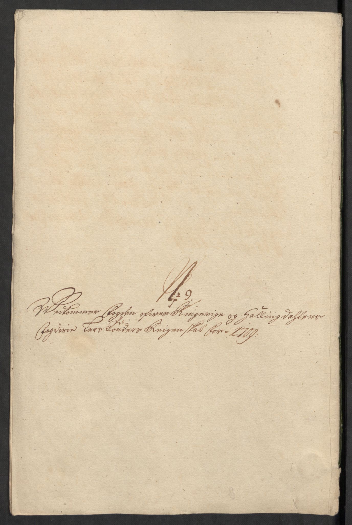 Rentekammeret inntil 1814, Reviderte regnskaper, Fogderegnskap, AV/RA-EA-4092/R23/L1468: Fogderegnskap Ringerike og Hallingdal, 1709-1710, p. 180