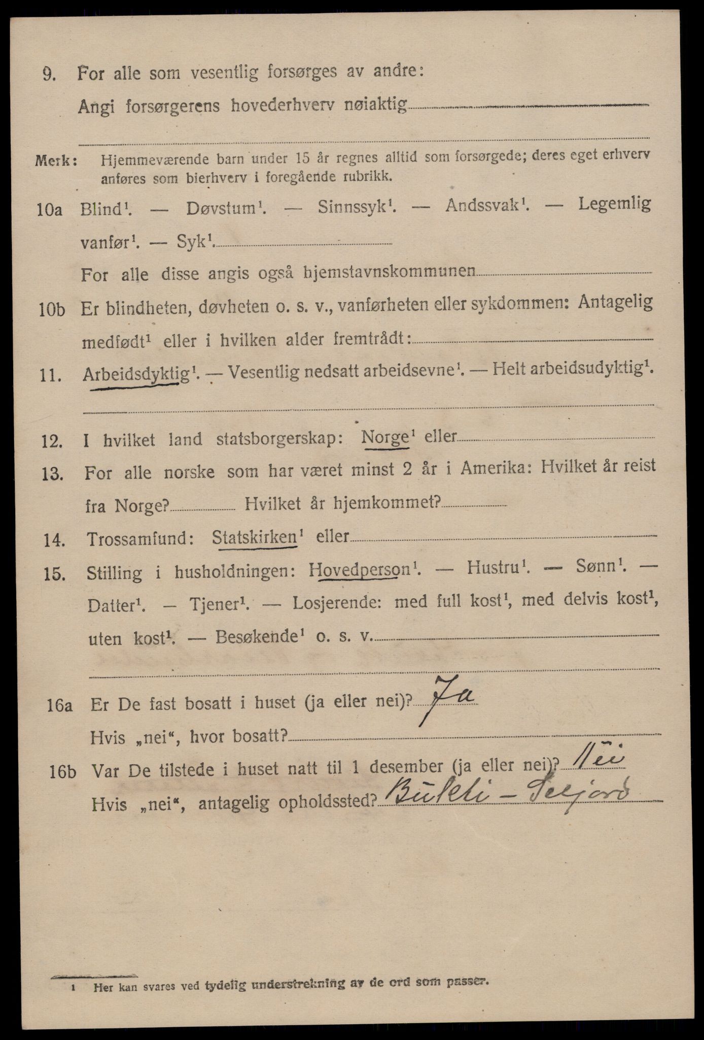 SAKO, 1920 census for Seljord, 1920, p. 1747