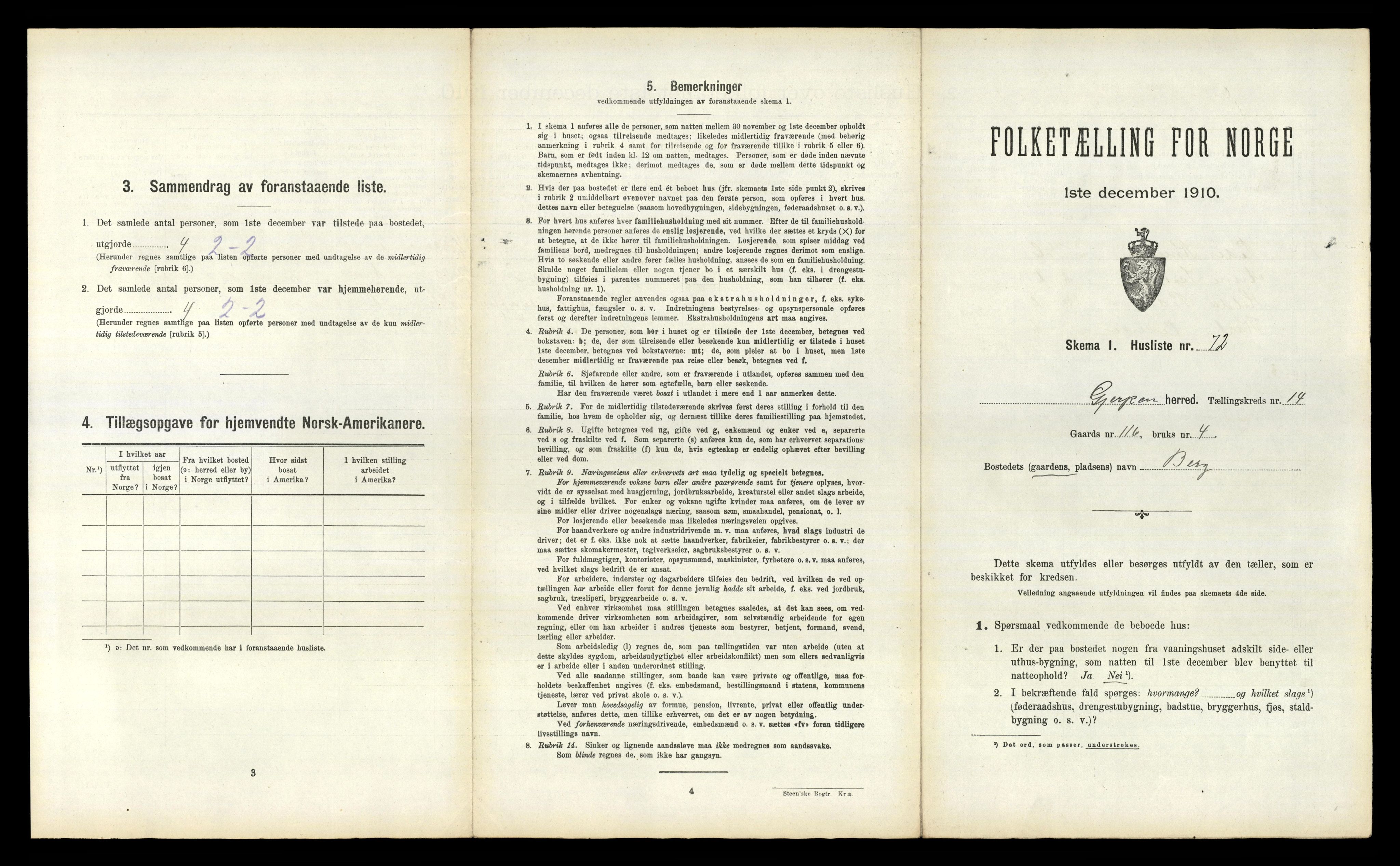 RA, 1910 census for Gjerpen, 1910, p. 2553