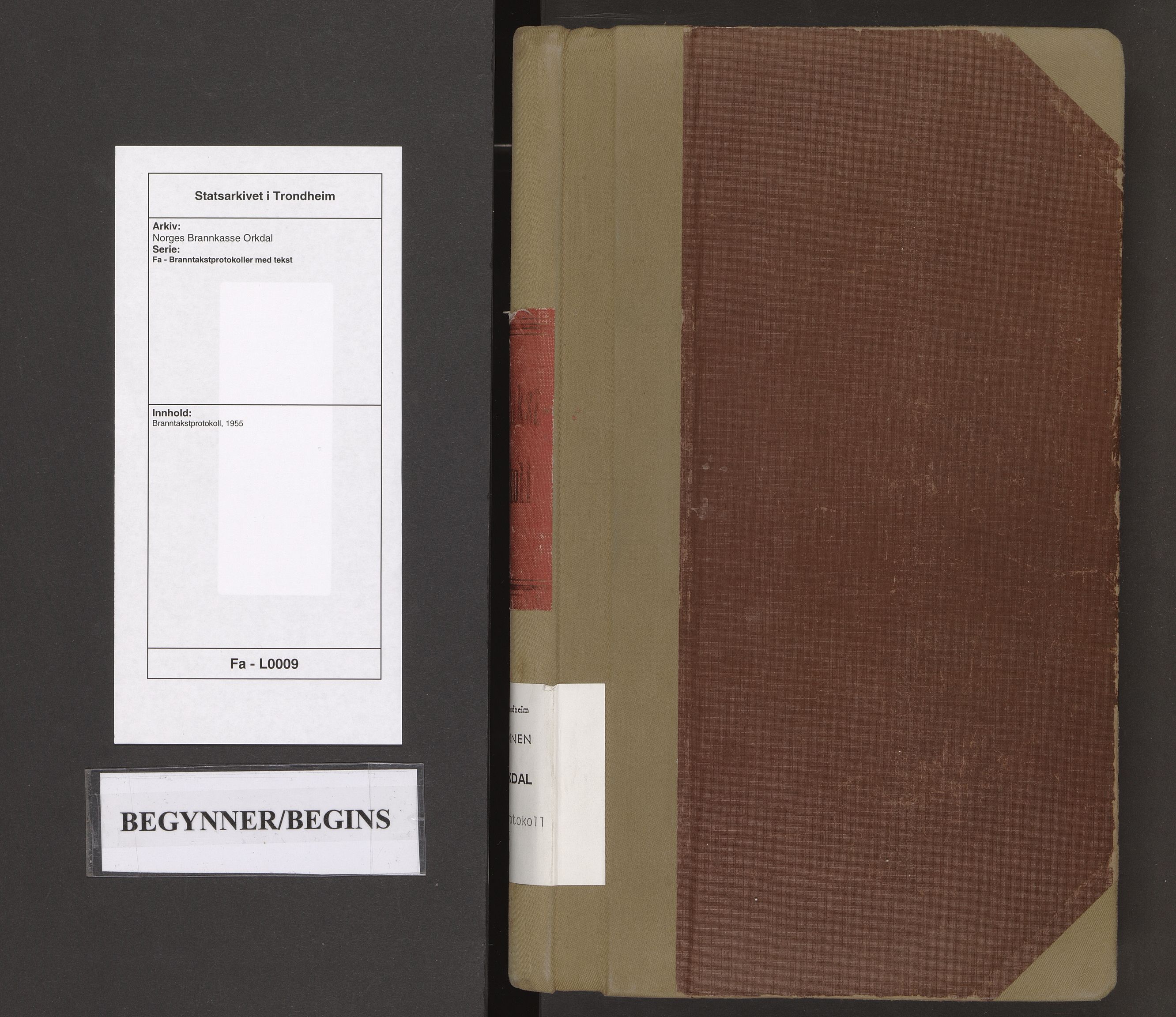 Norges Brannkasse Orkdal, AV/SAT-A-5530/Fa/L0009: Branntakstprotokoll, 1955