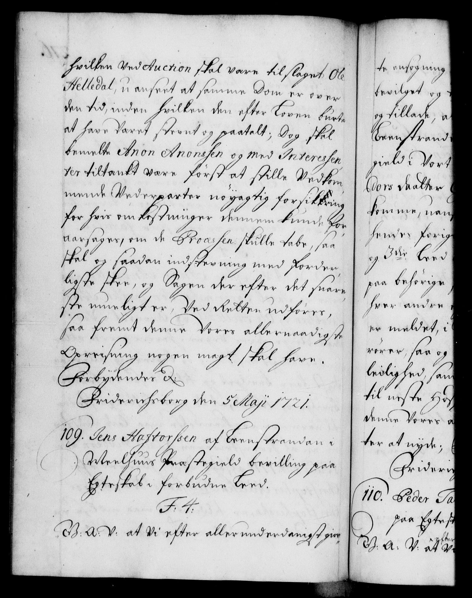 Danske Kanselli 1572-1799, AV/RA-EA-3023/F/Fc/Fca/Fcaa/L0023: Norske registre, 1720-1722, p. 276b