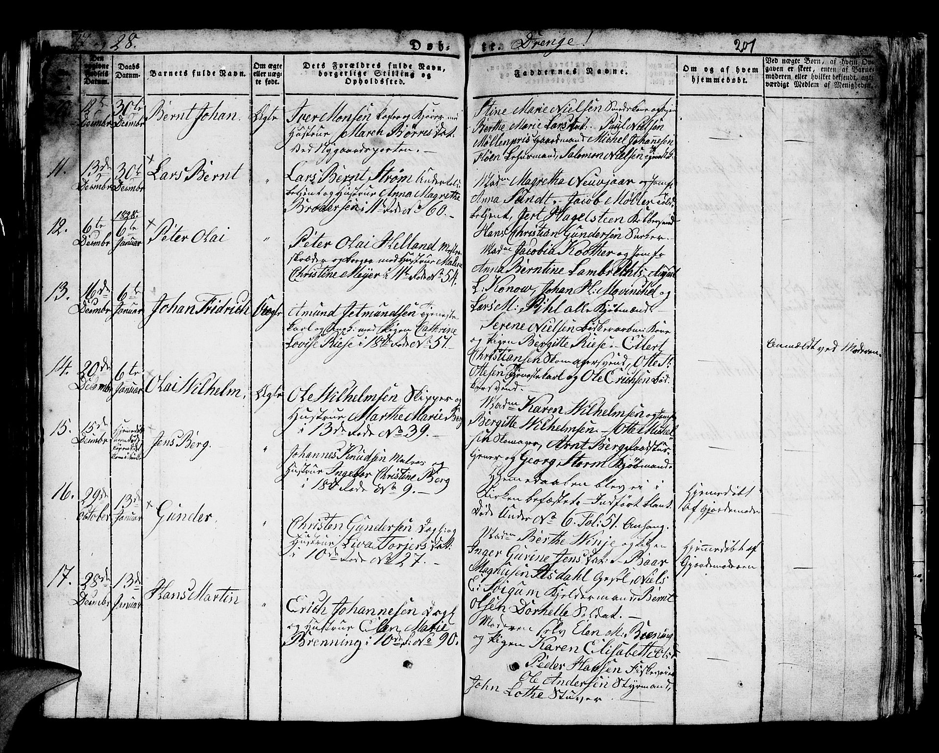 Domkirken sokneprestembete, AV/SAB-A-74801/H/Hab/L0005: Parish register (copy) no. A 5, 1821-1830, p. 201