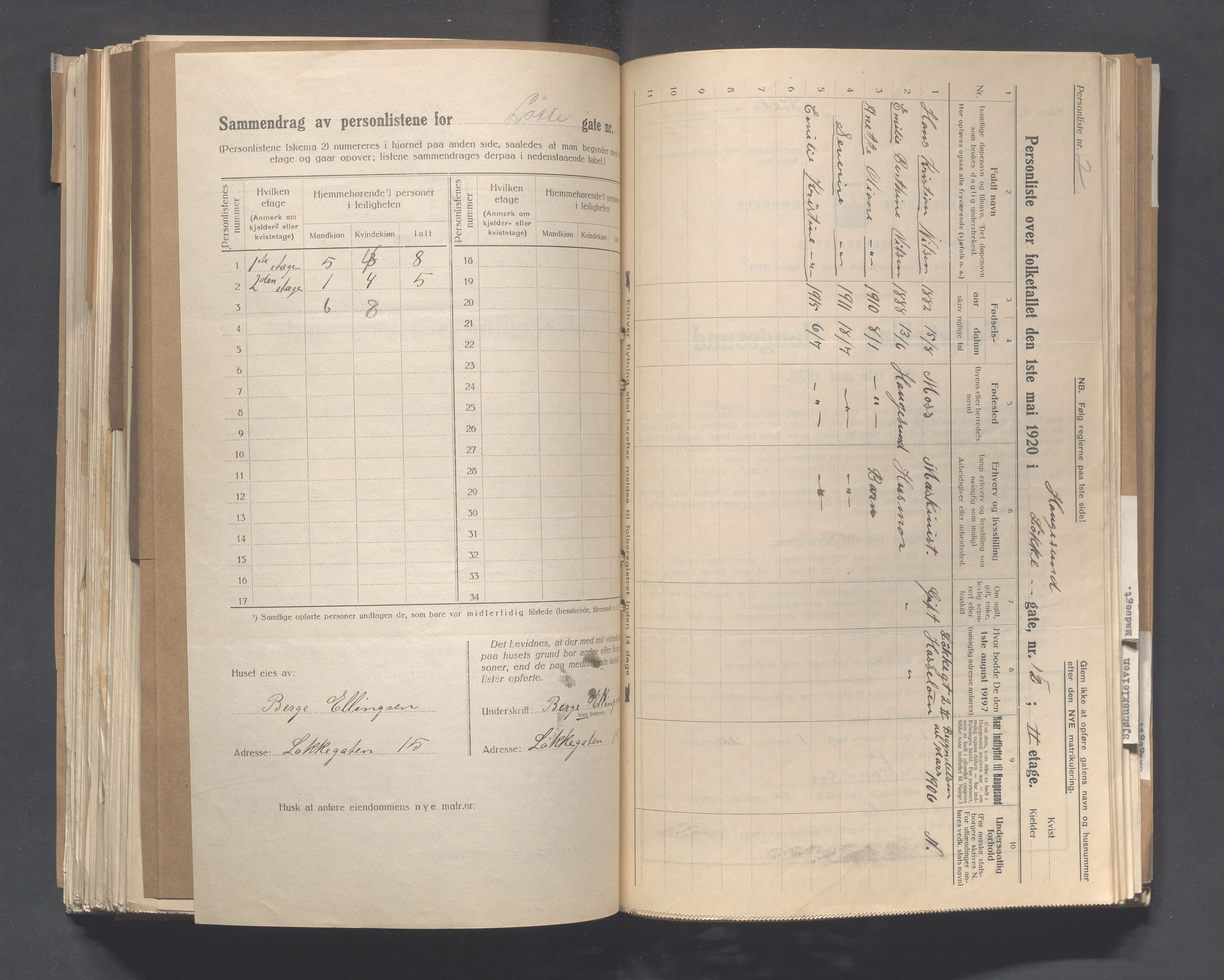 IKAR, Local census 1.5.1920 for Haugesund, 1920, p. 6213