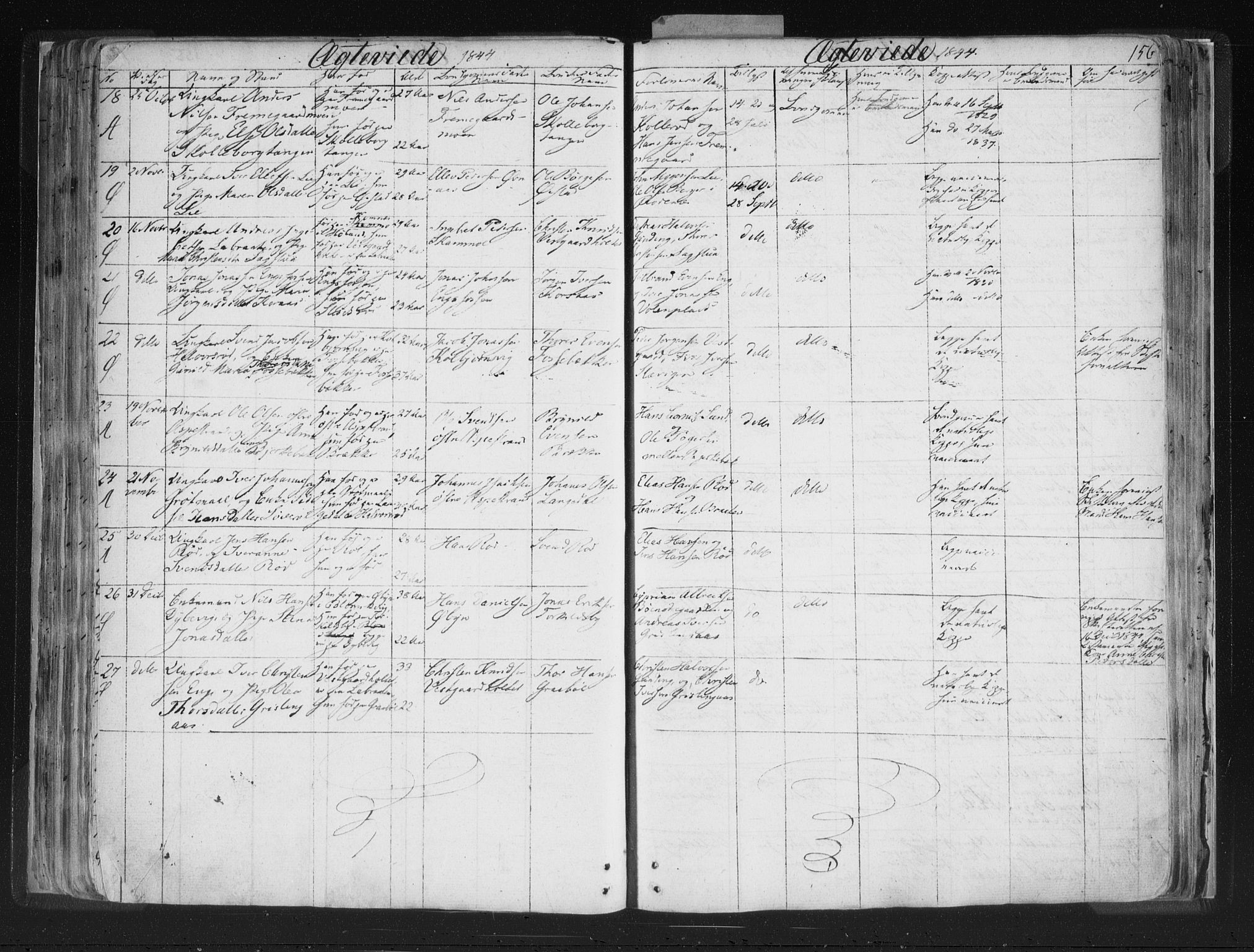 Aremark prestekontor Kirkebøker, SAO/A-10899/F/Fc/L0002: Parish register (official) no. III 2, 1834-1849, p. 156