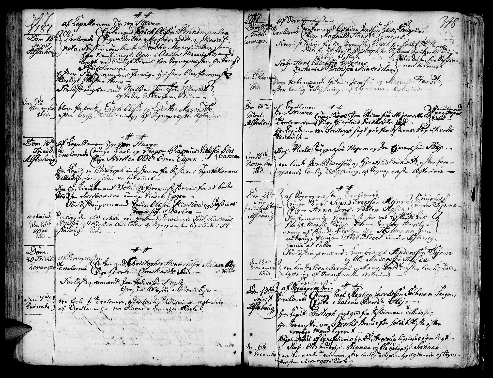 Ministerialprotokoller, klokkerbøker og fødselsregistre - Nord-Trøndelag, SAT/A-1458/717/L0141: Parish register (official) no. 717A01, 1747-1803, p. 347-348