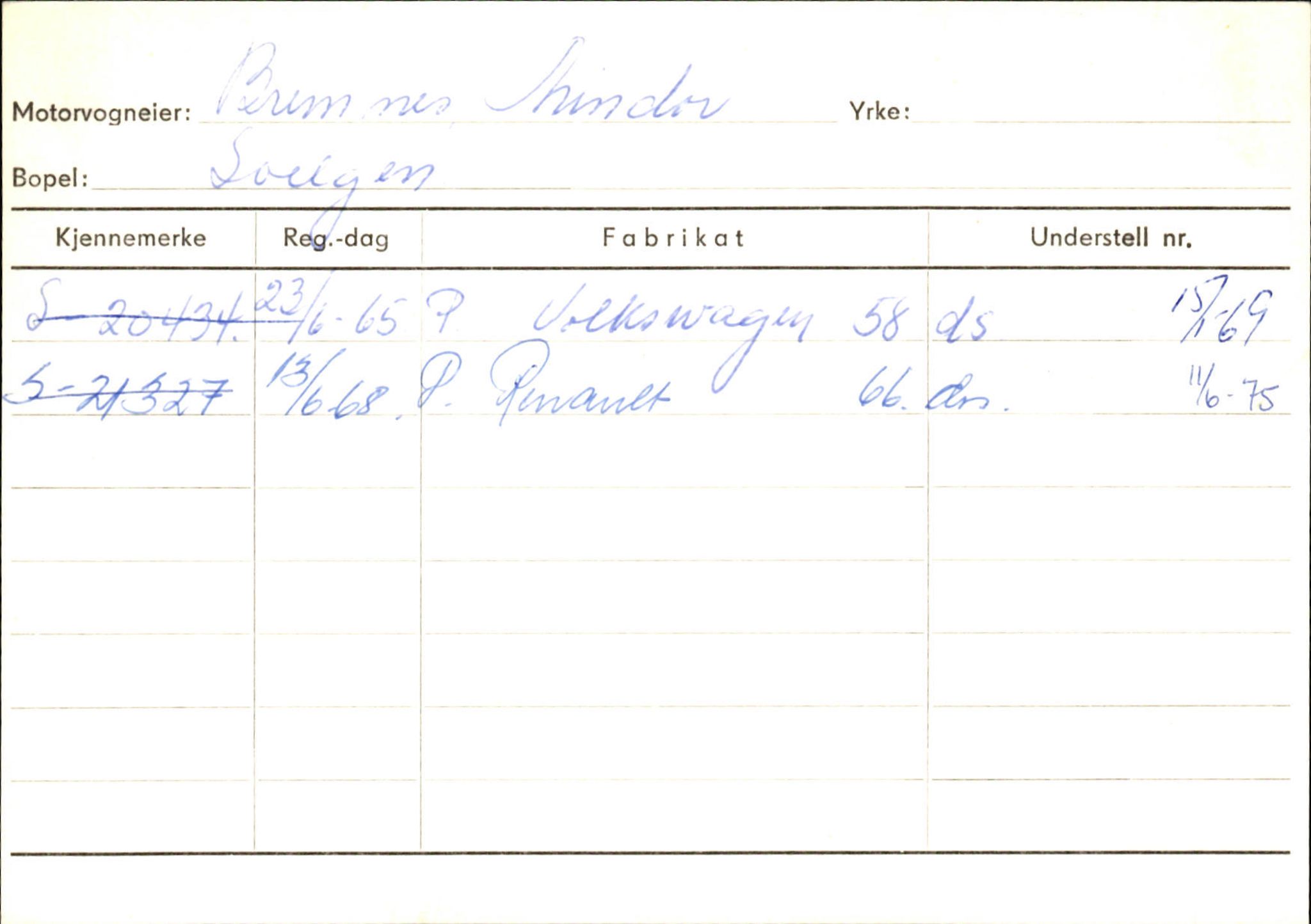 Statens vegvesen, Sogn og Fjordane vegkontor, AV/SAB-A-5301/4/F/L0133: Eigarregister Bremanger A-Å. Gaular A-H, 1945-1975, p. 133