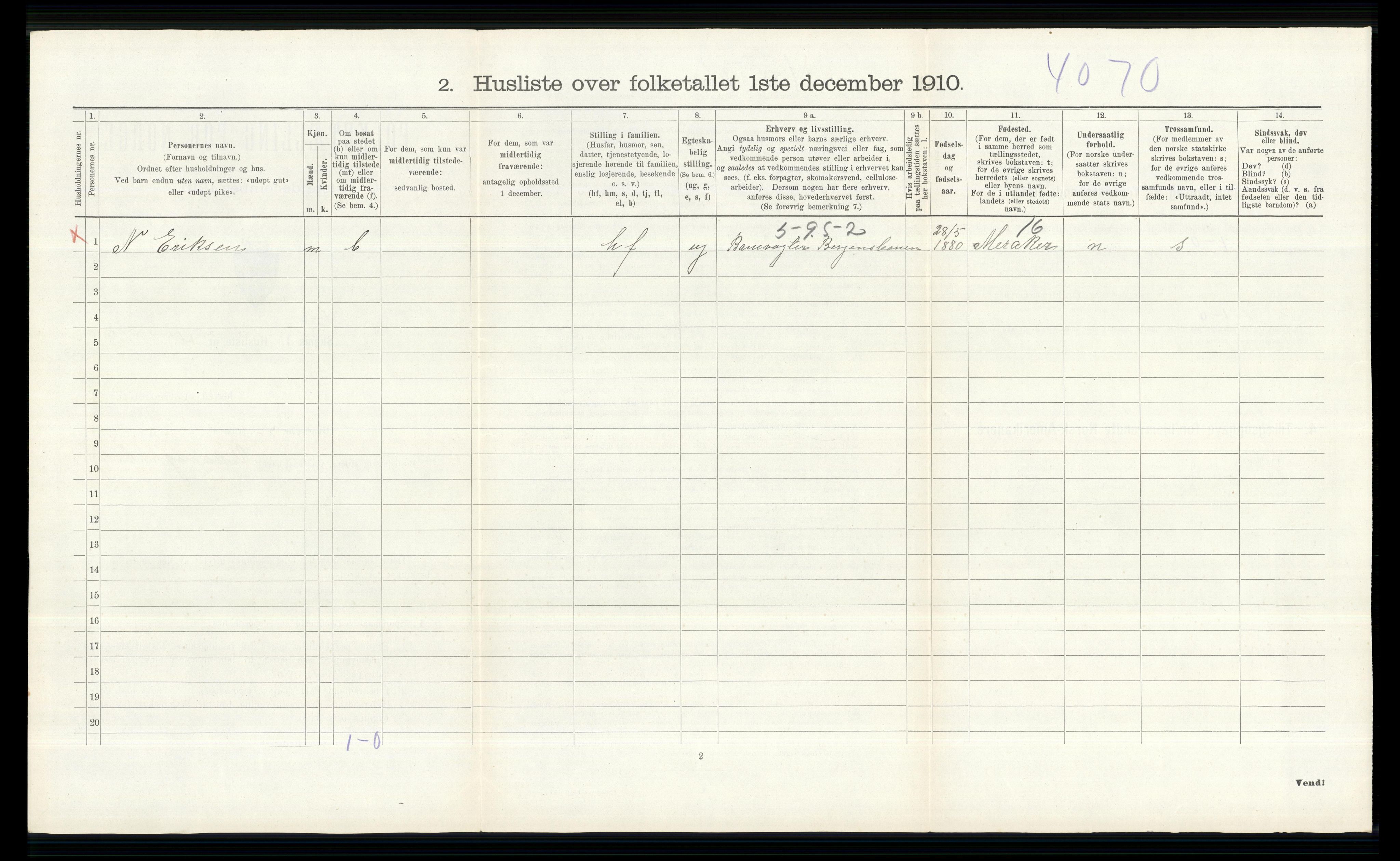 RA, 1910 census for Hol, 1910, p. 700